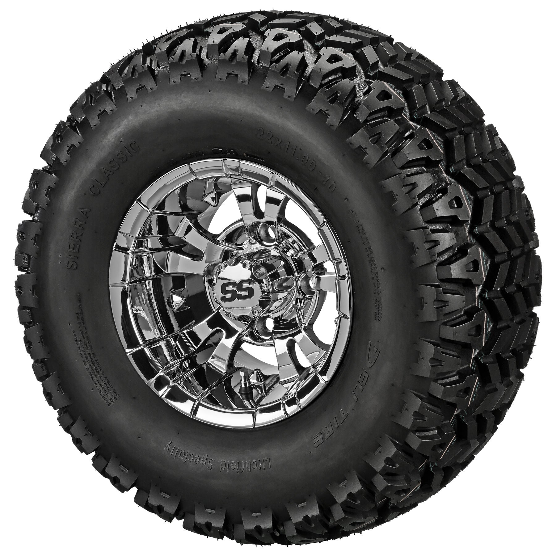 LSI 10' Warlock Mirror Wheel and Lifted Tire Combo