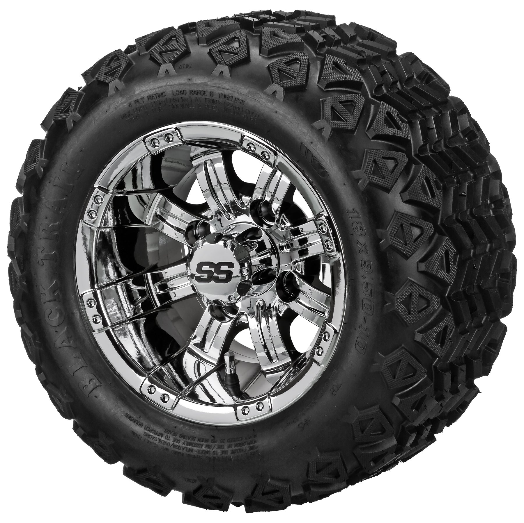 LSI 10' Casino Mirror Wheel and Lifted Tire Combo