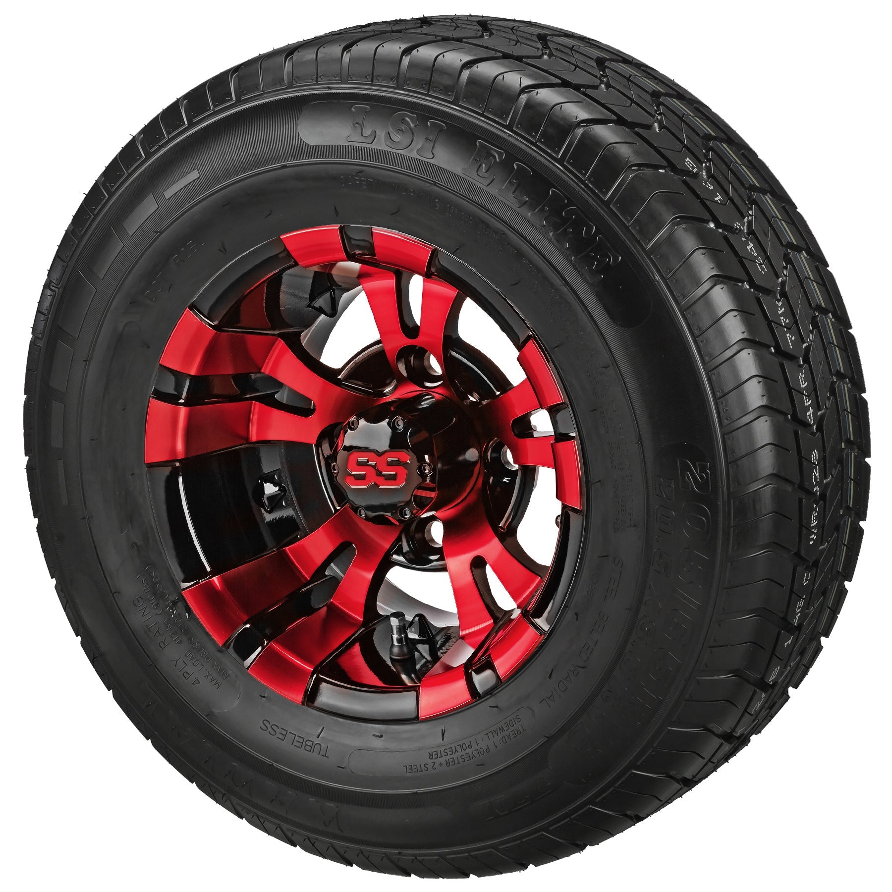 LSI 10' Warlock Black & Red Wheel and Low Profile Tire Combo