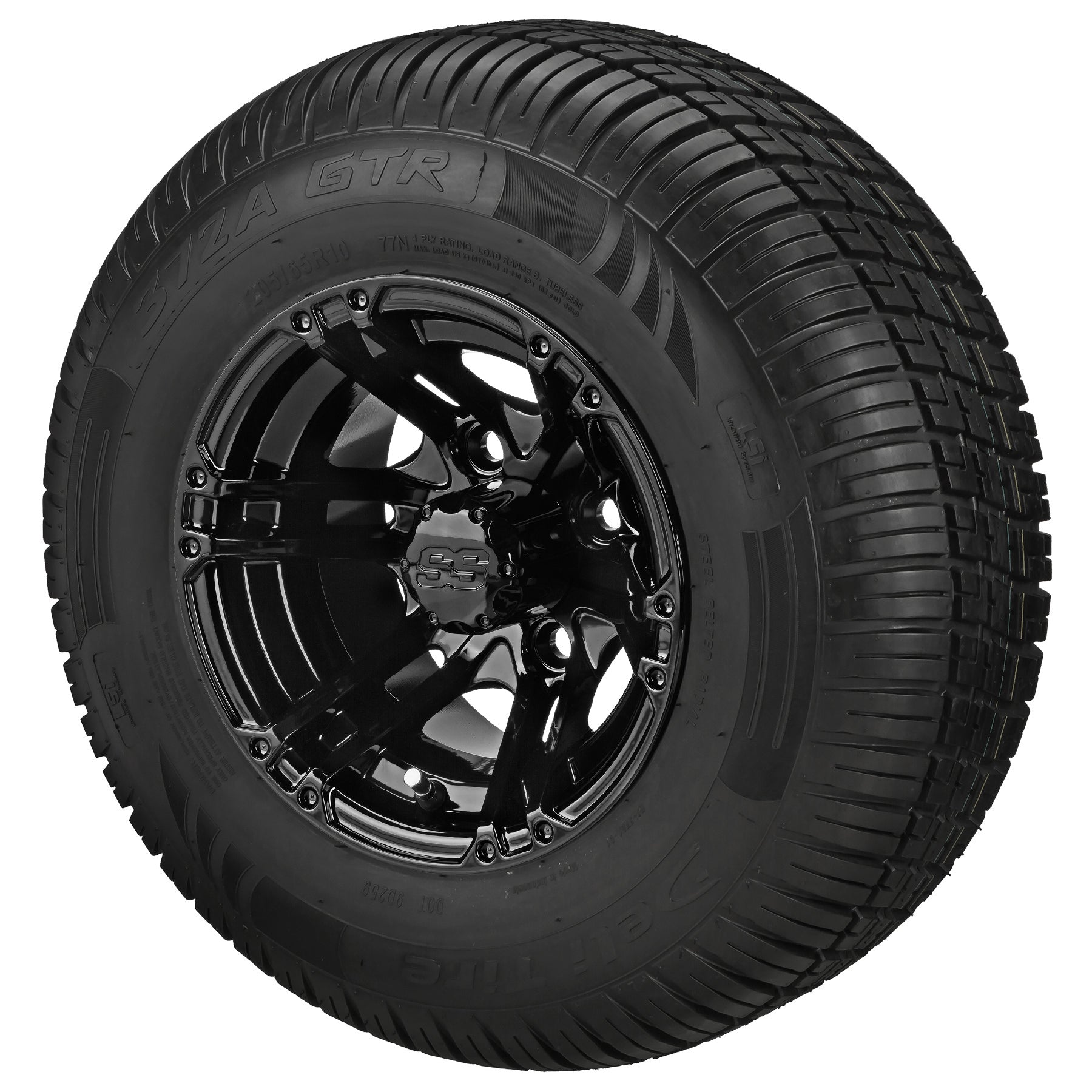 LSI 10' Yukon Gloss Black Wheel and Low Profile Tire Combo