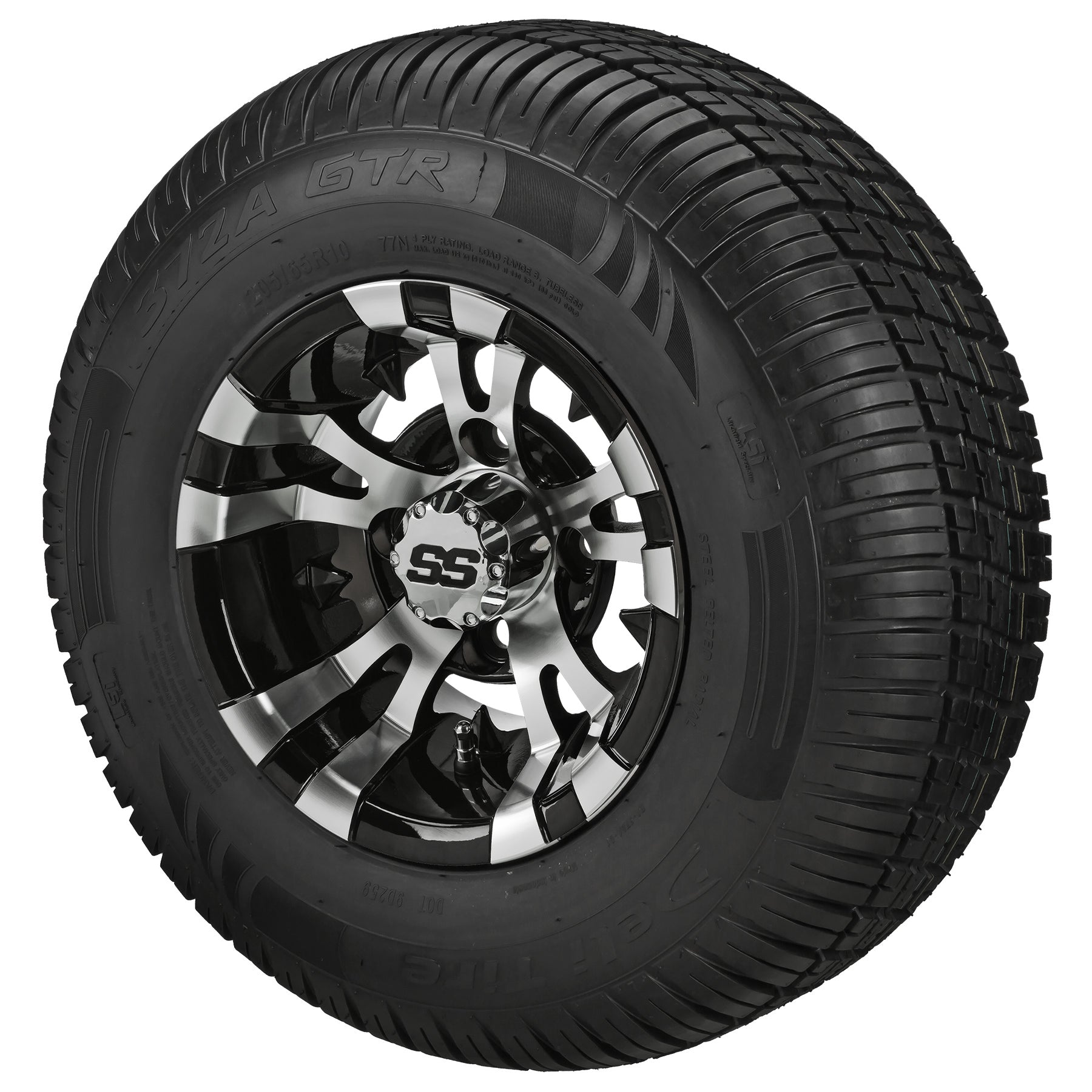 LSI 10' Warlock Black & Machined Wheel and Low Profile Tire Combo