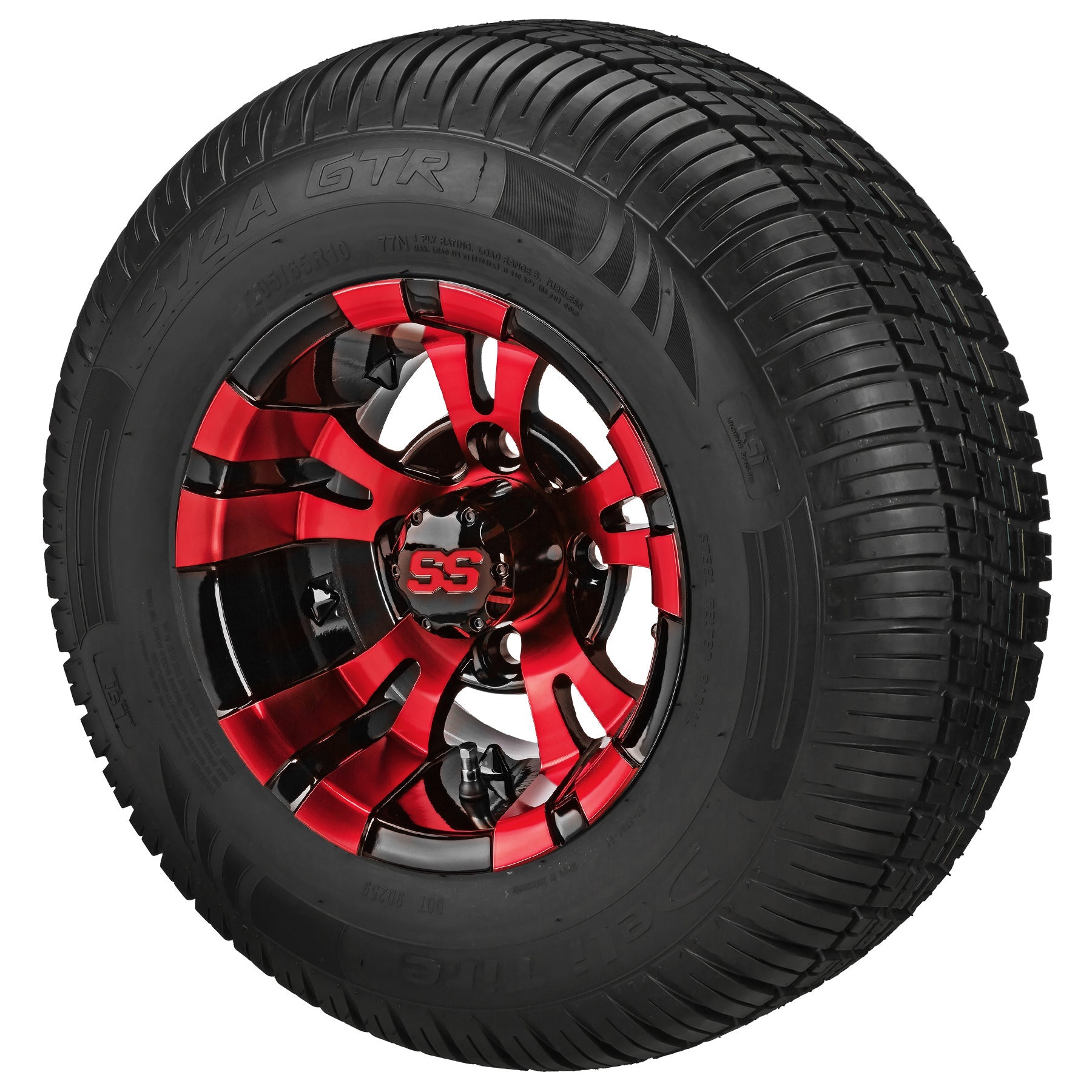 LSI 10' Warlock Black & Red Wheel and Low Profile Tire Combo