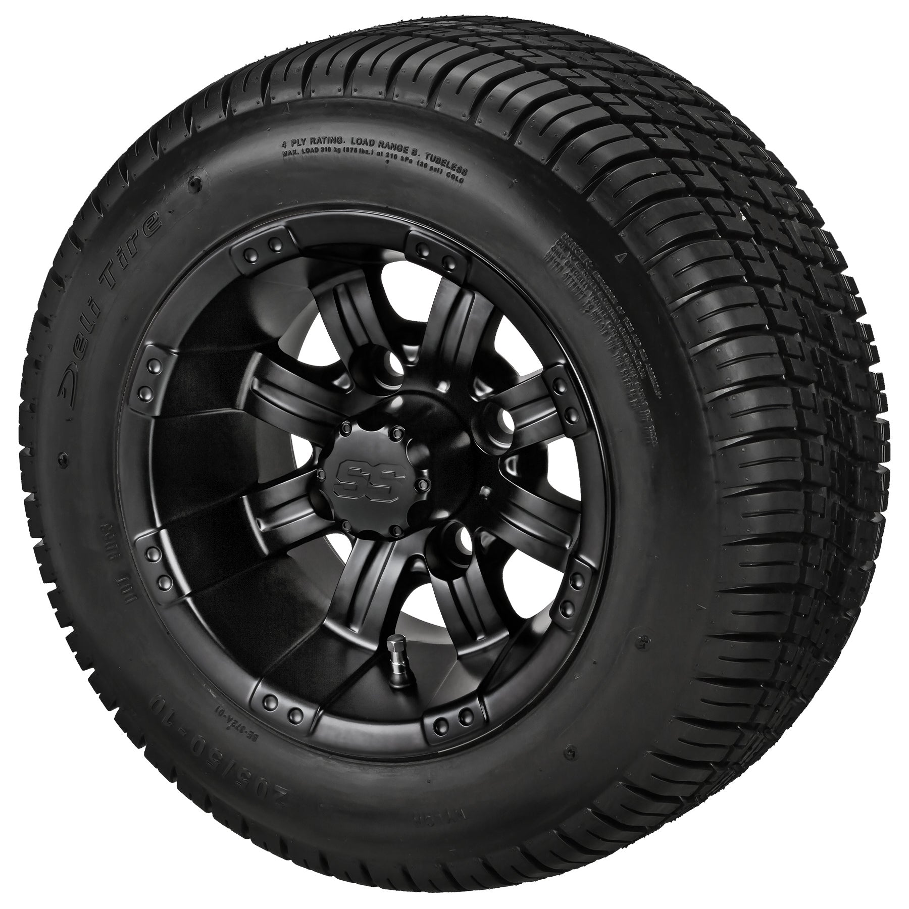 LSI 10' Casino Matte Black Wheel and Low Profile Tire Combo