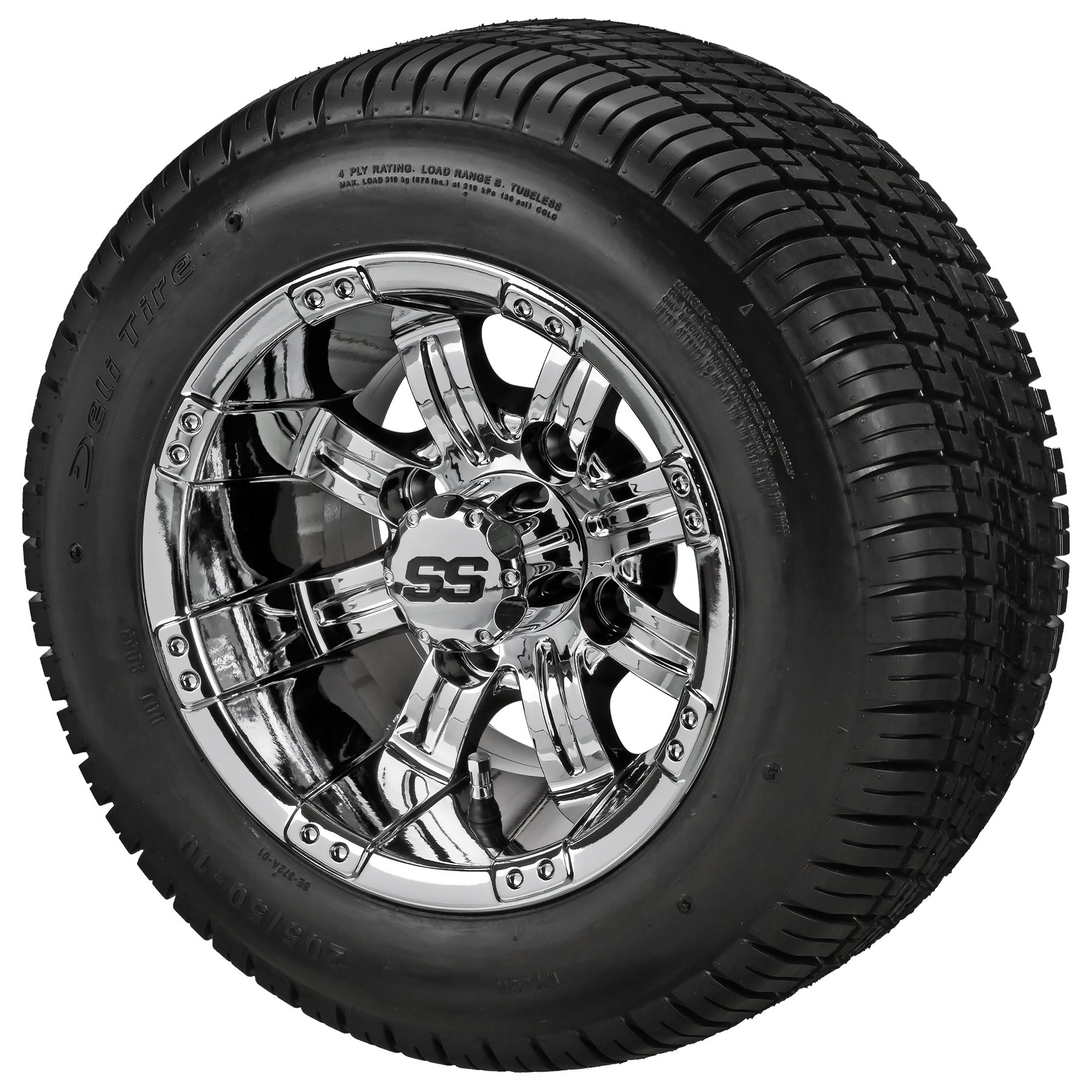 LSI 10' Casino Mirror Wheel and Low Profile Tire Combo