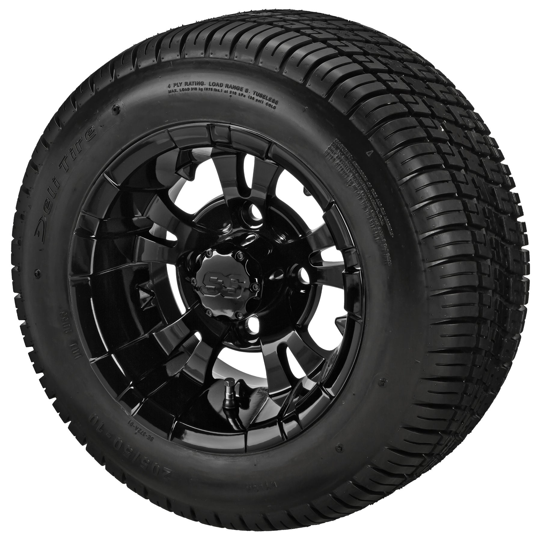 LSI 10' Warlock Gloss Black Wheel and Low Profile Tire Combo