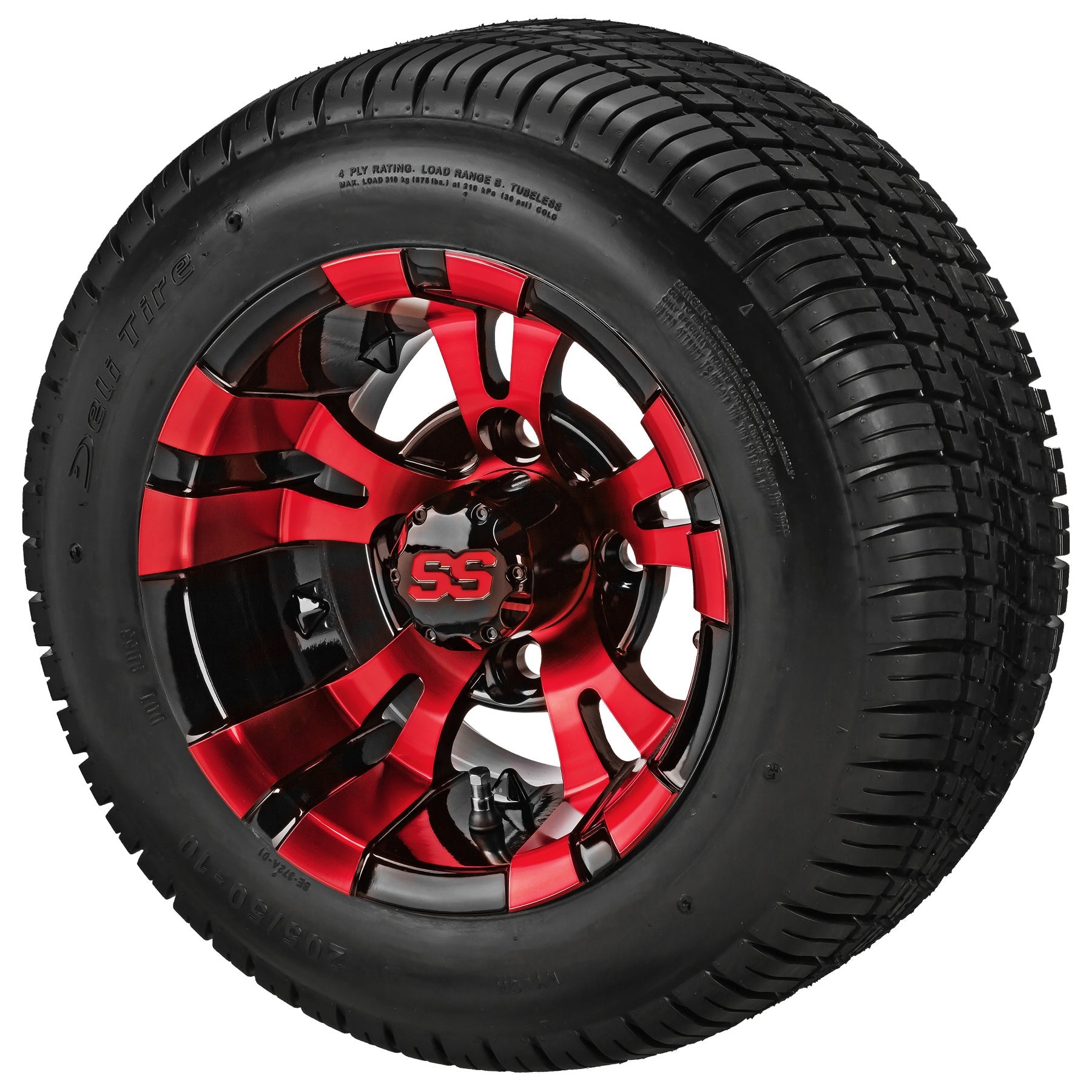LSI 10' Warlock Black & Red Wheel and Low Profile Tire Combo