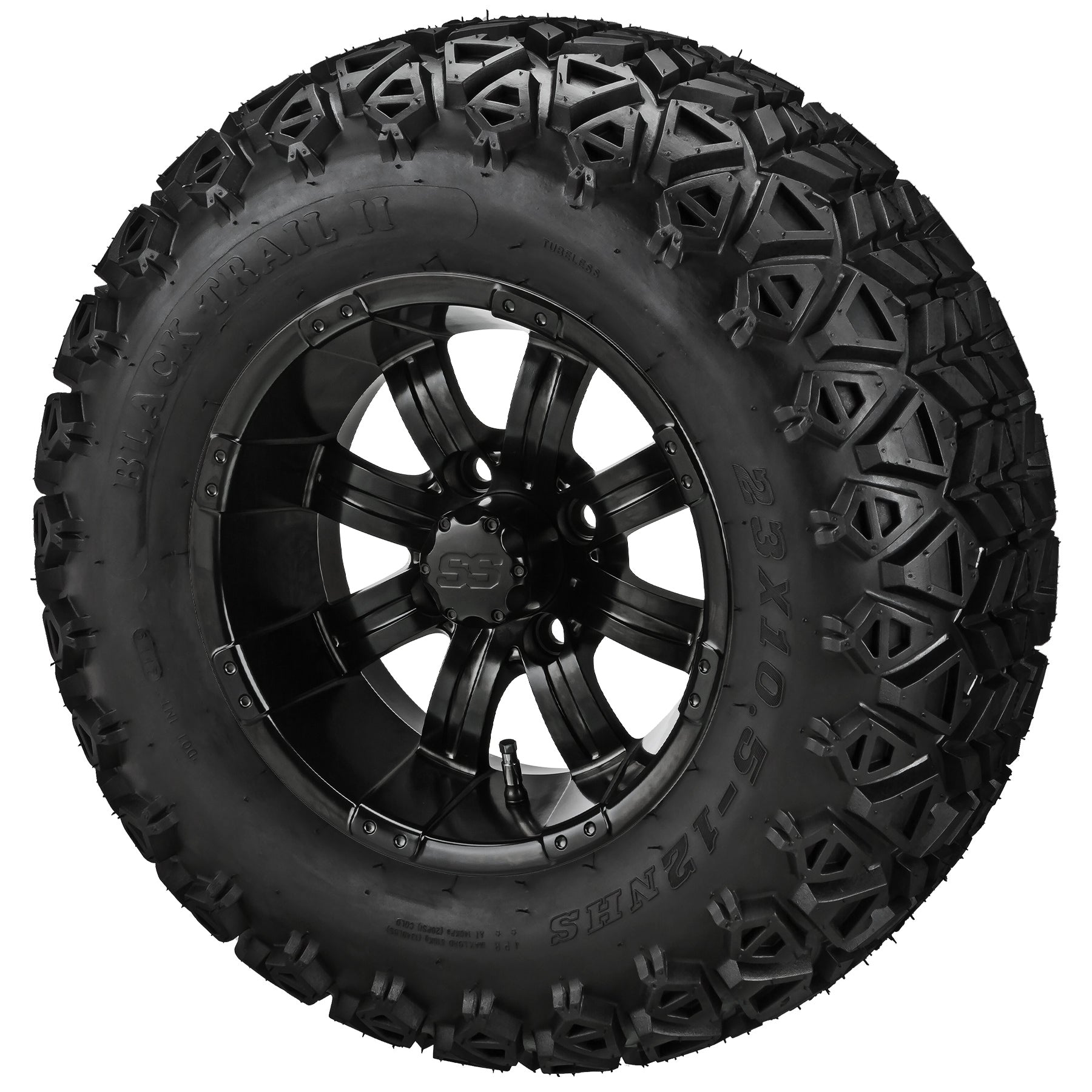 LSI 12' Casino Matte Black Wheel and Lifted Tire Combo