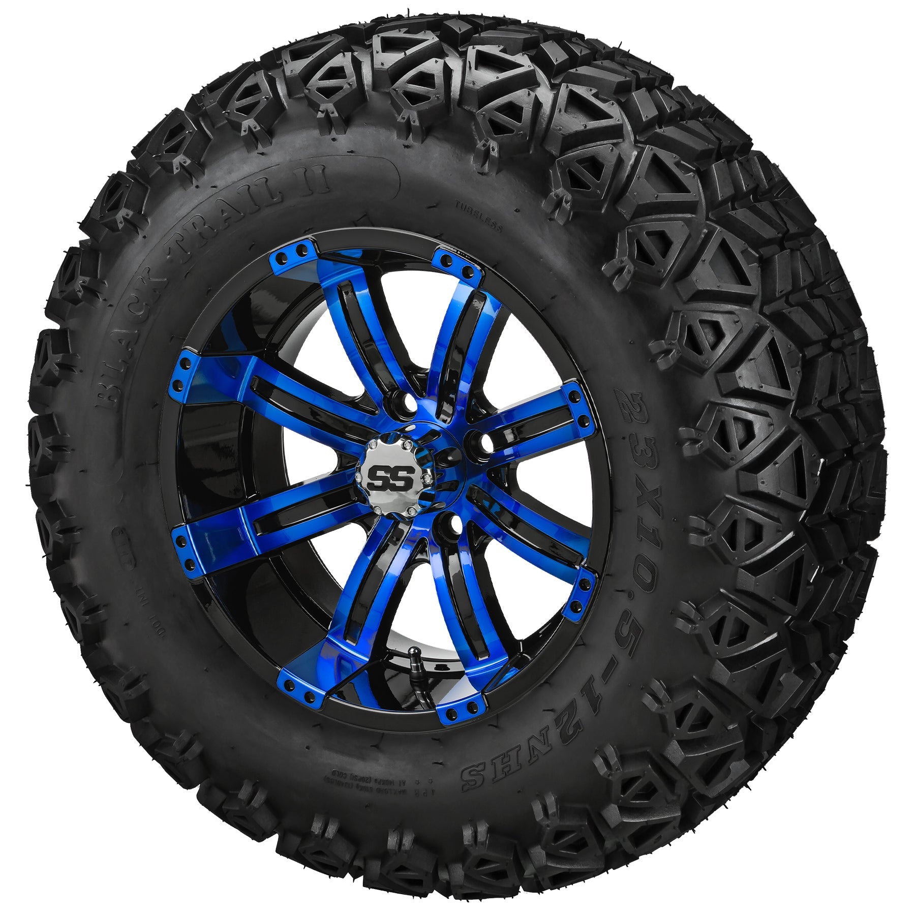 LSI 12' Casino Black & Blue Wheel and Lifted Tire Combo