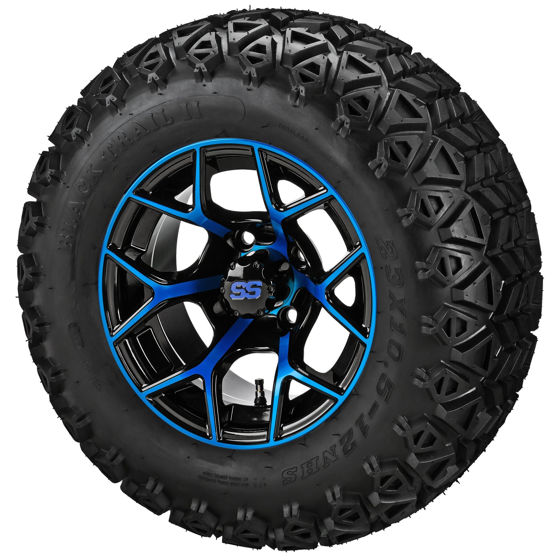 LSI 12' Ninja Black & Blue Wheel and Lifted Tire Combo