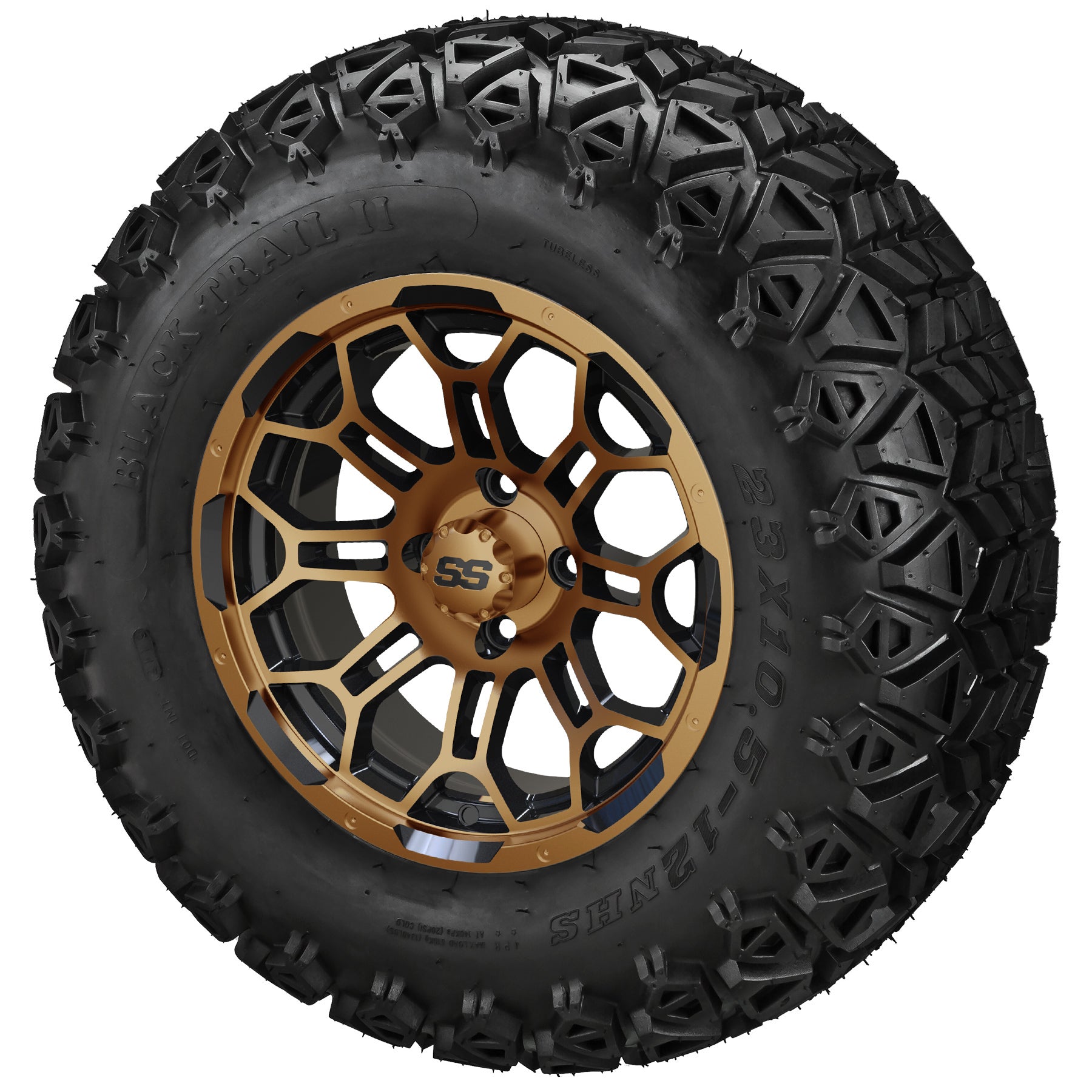 LSI 12' Hercules Black & Bronze Wheel and Lifted Tire Combo