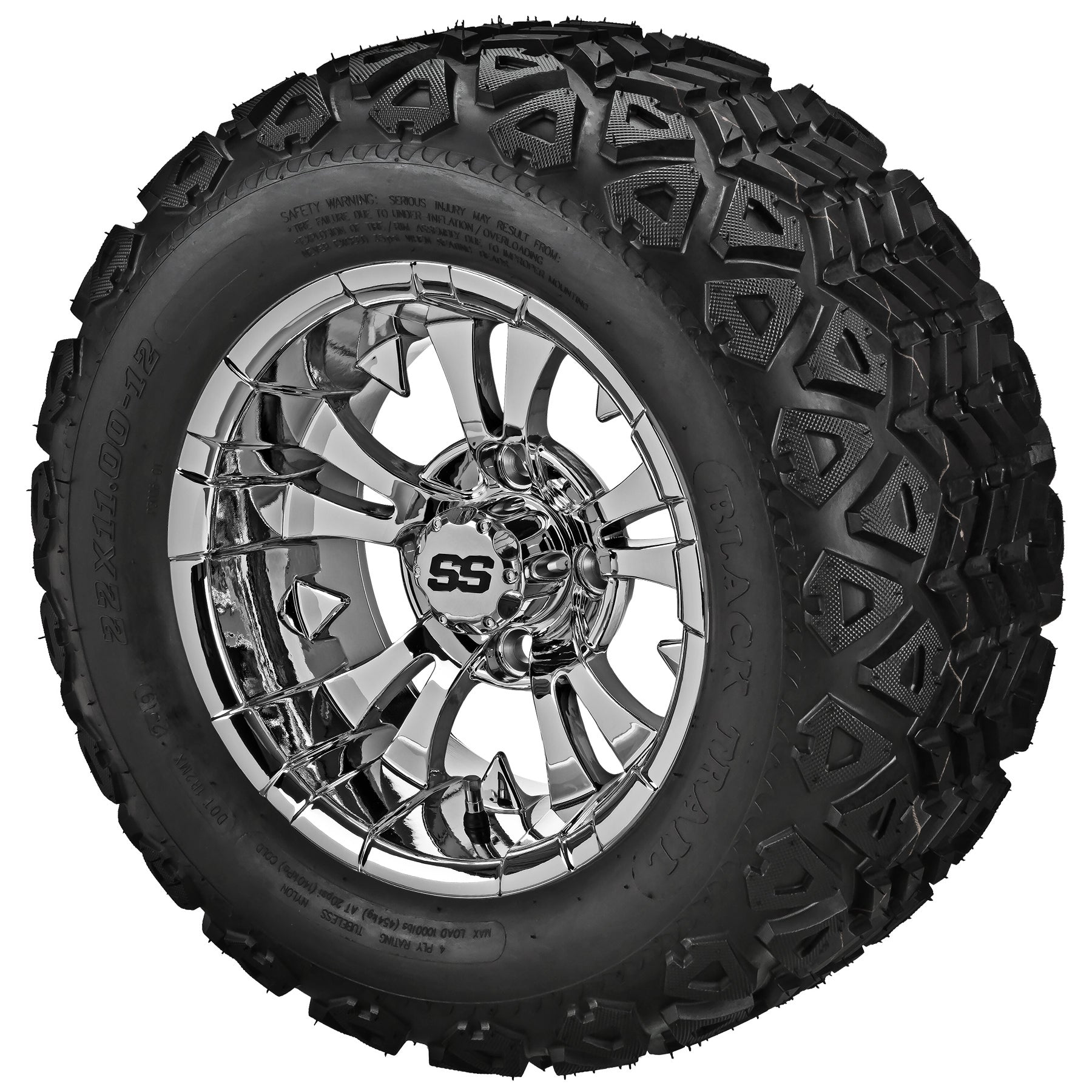 LSI 12' Warlock Mirror Wheel and Lifted Tire Combo