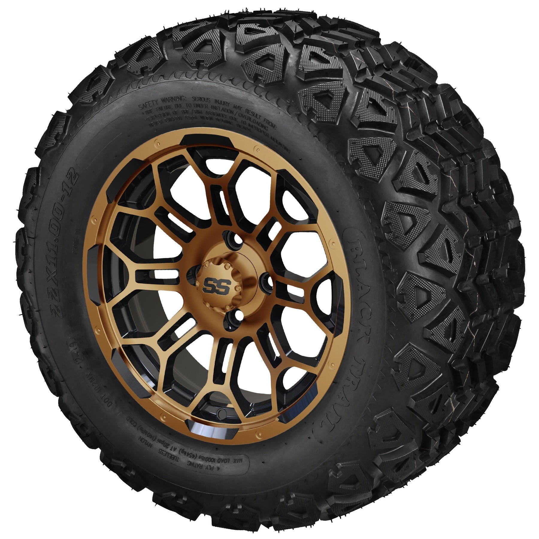 LSI 12' Hercules Black & Bronze Wheel and Lifted Tire Combo