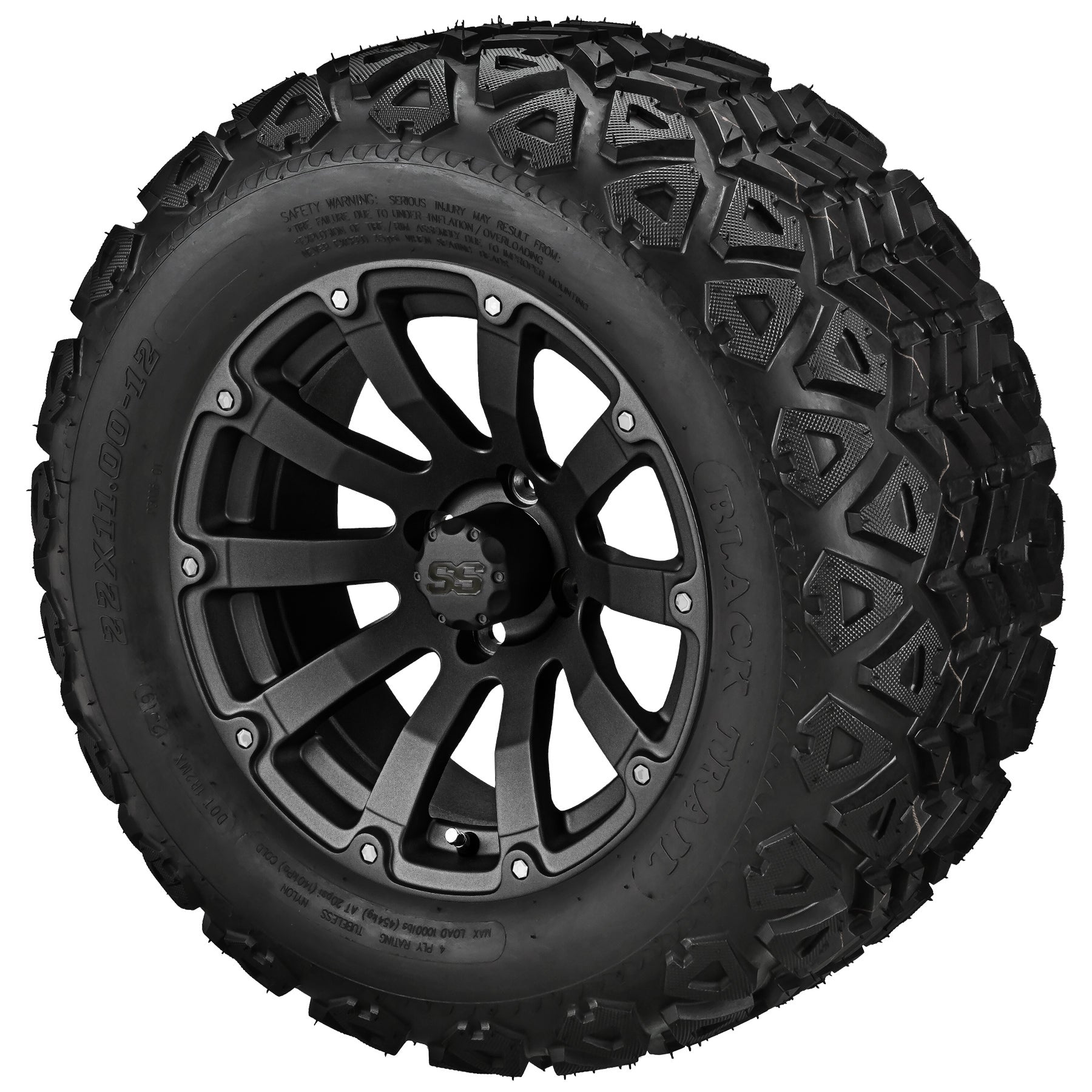 LSI 12' Beast Matte Black Wheel and Lifted Tire Combo