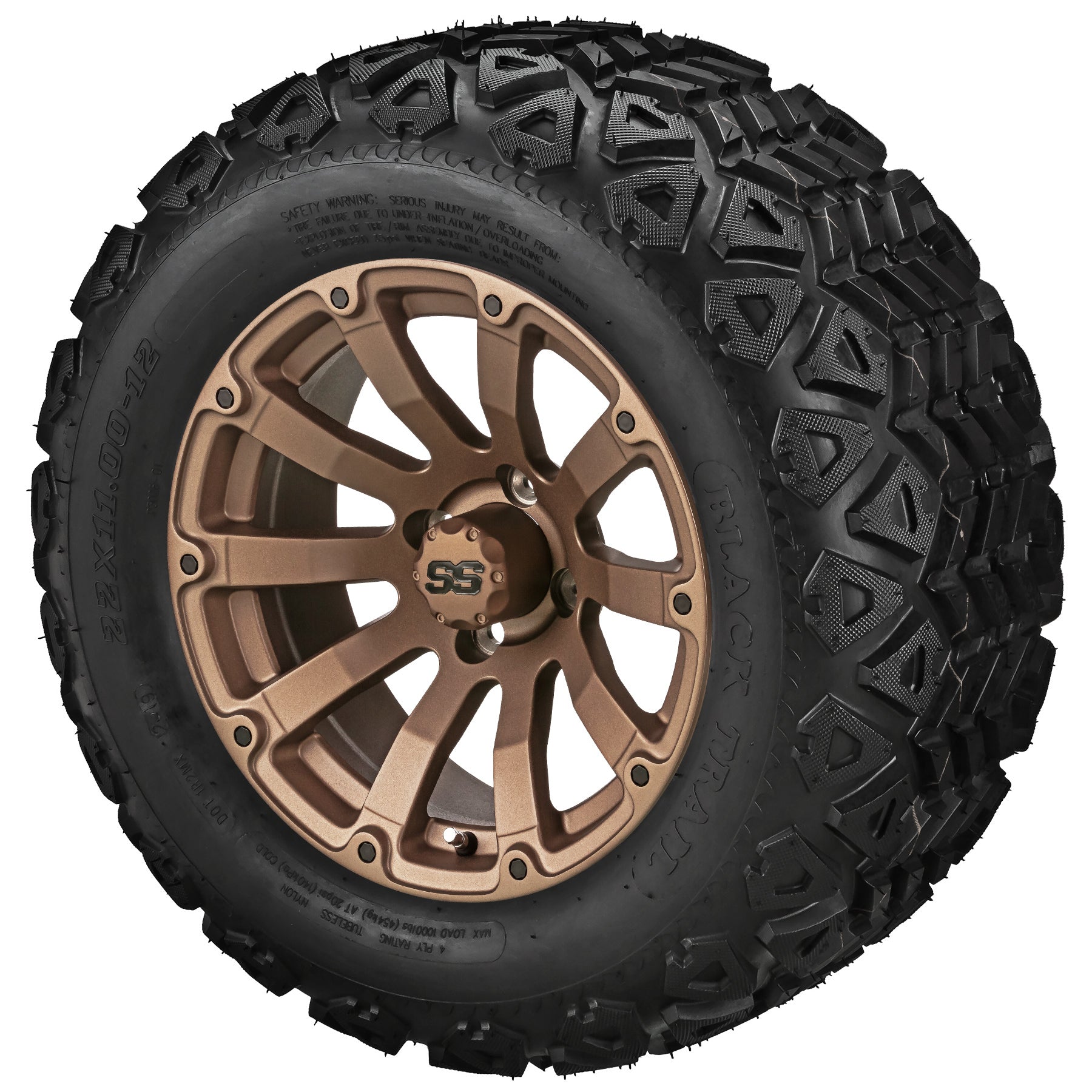 LSI 12' Beast Matte Bronze Wheel and Lifted Tire Combo