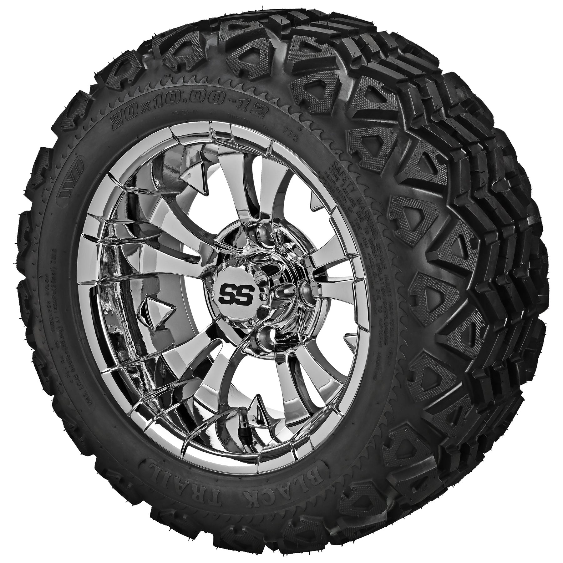LSI 12' Warlock Mirror Wheel and Lifted Tire Combo