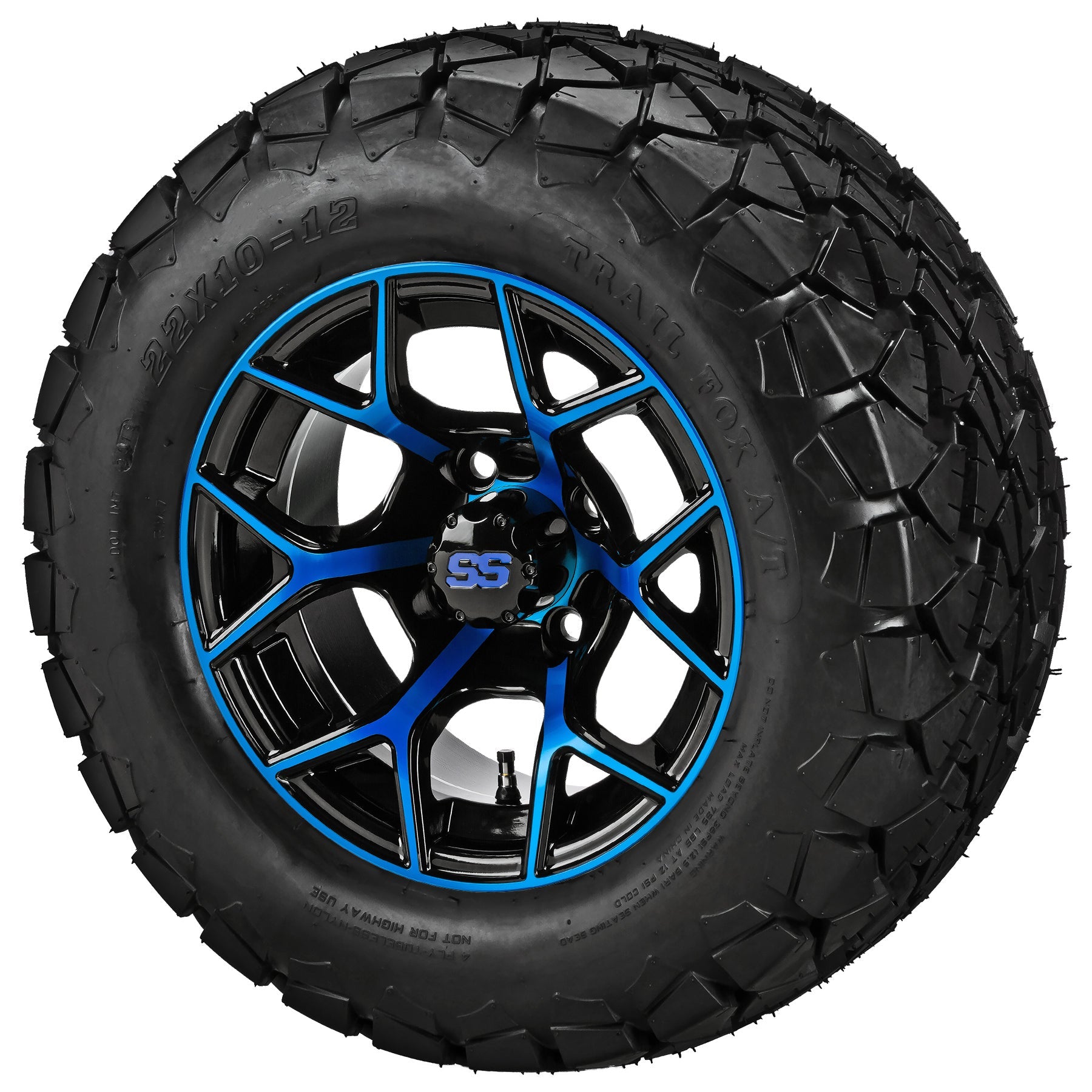 LSI 12' Ninja Black & Blue Wheel and Lifted Tire Combo