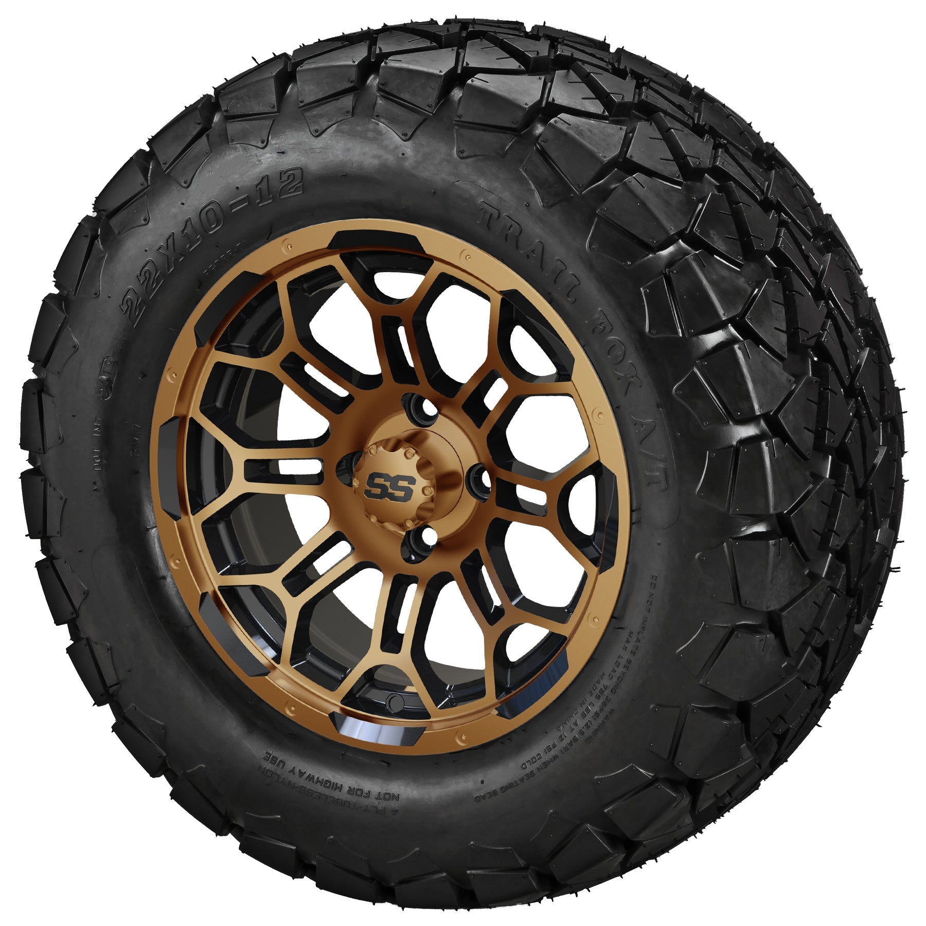 LSI 12' Hercules Black & Bronze Wheel and Lifted Tire Combo