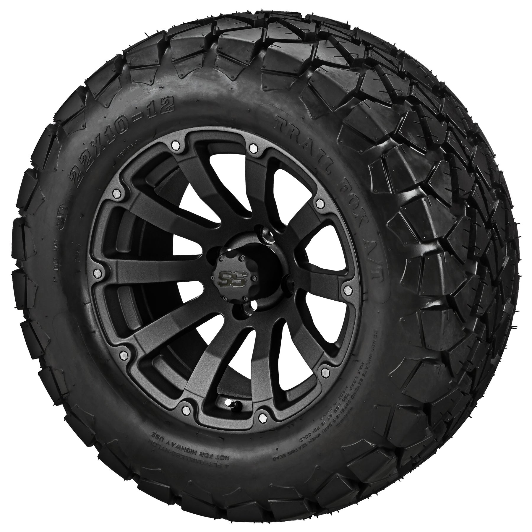 LSI 12' Beast Matte Black Wheel and Lifted Tire Combo