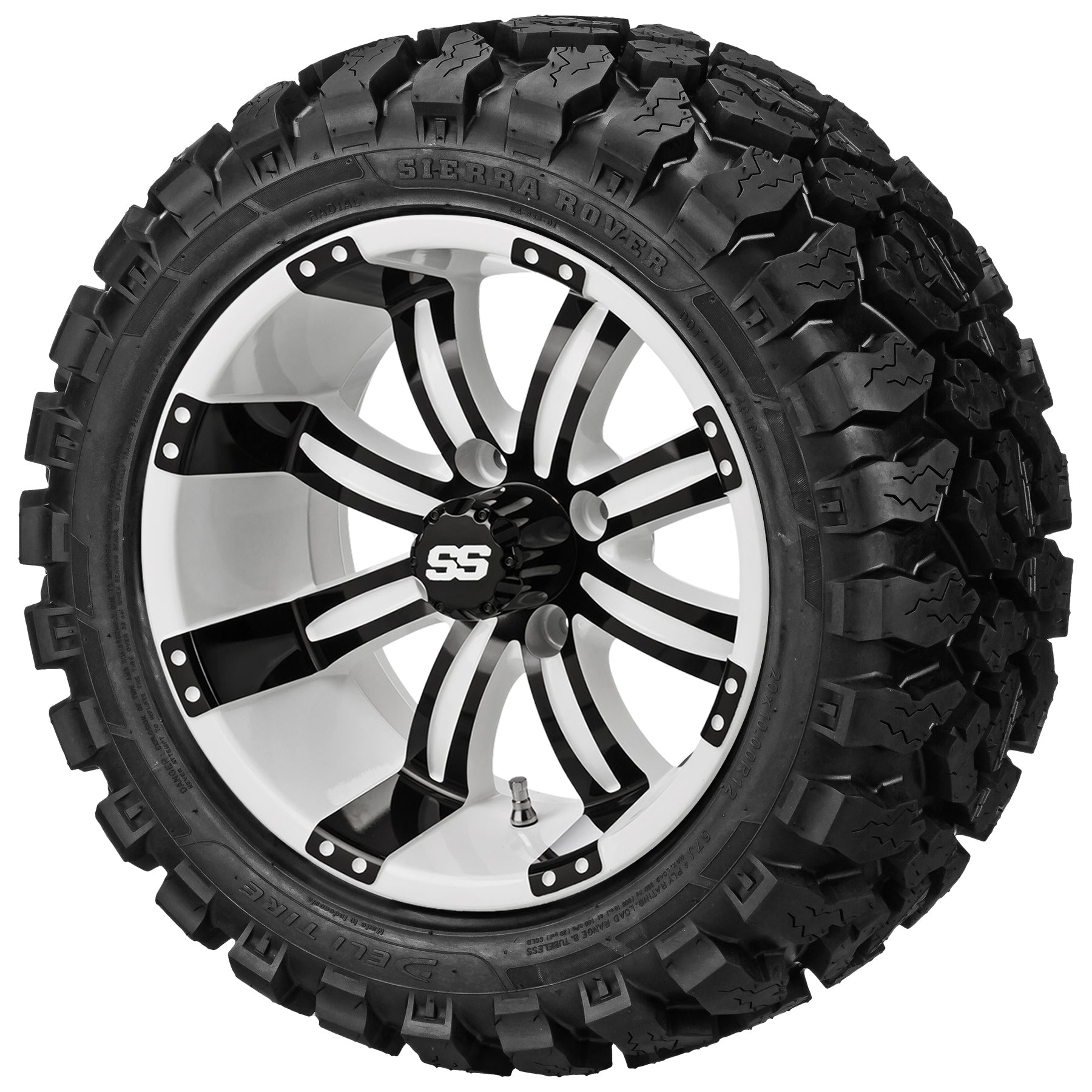 LSI 12' Casino White & Black Wheel and Lifted Tire Combo