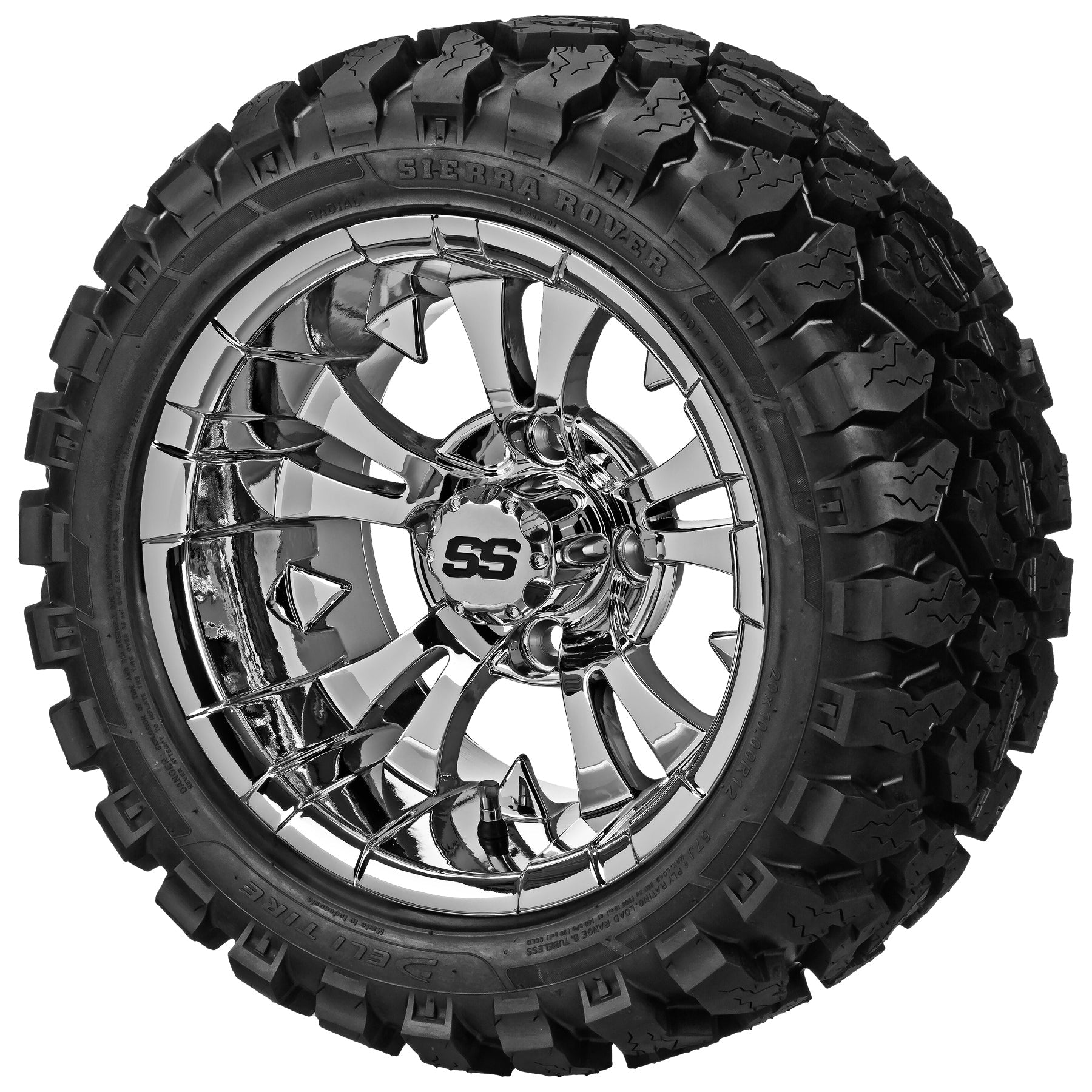 LSI 12' Warlock Mirror Wheel and Lifted Tire Combo