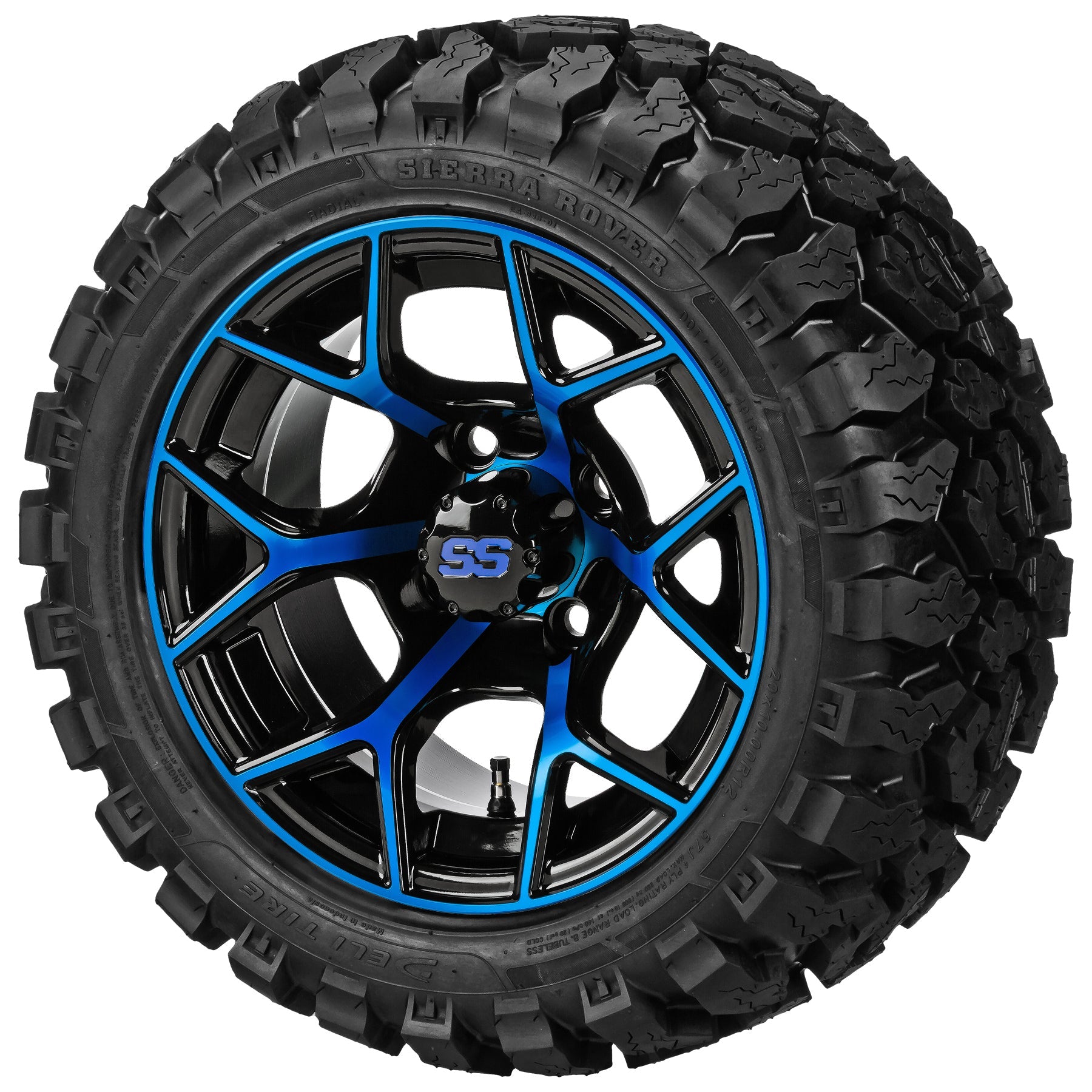 LSI 12' Ninja Black & Blue Wheel and Lifted Tire Combo