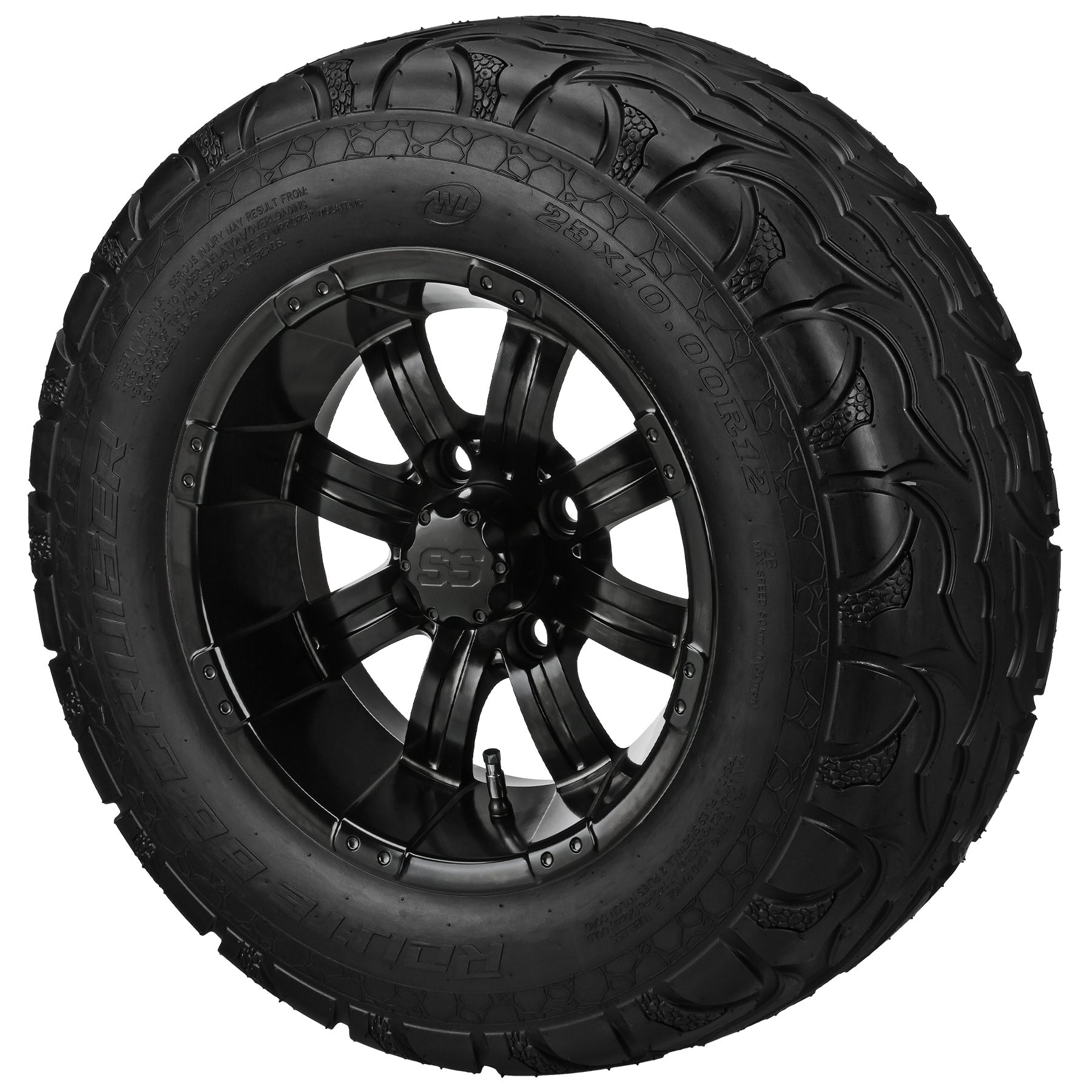 LSI 12' Casino Matte Black Wheel and Lifted Tire Combo