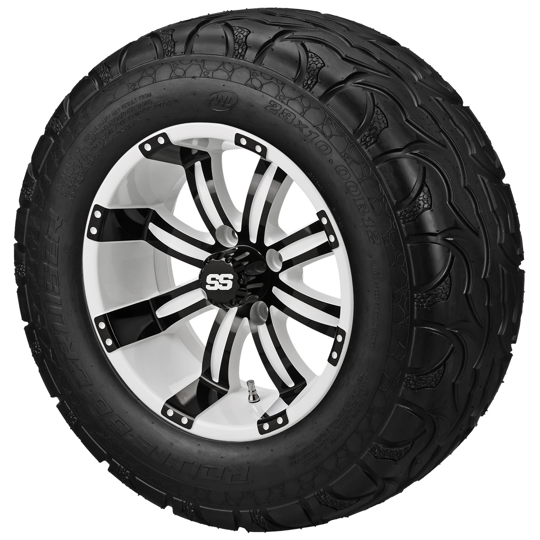 LSI 12' Casino White & Black Wheel and Lifted Tire Combo