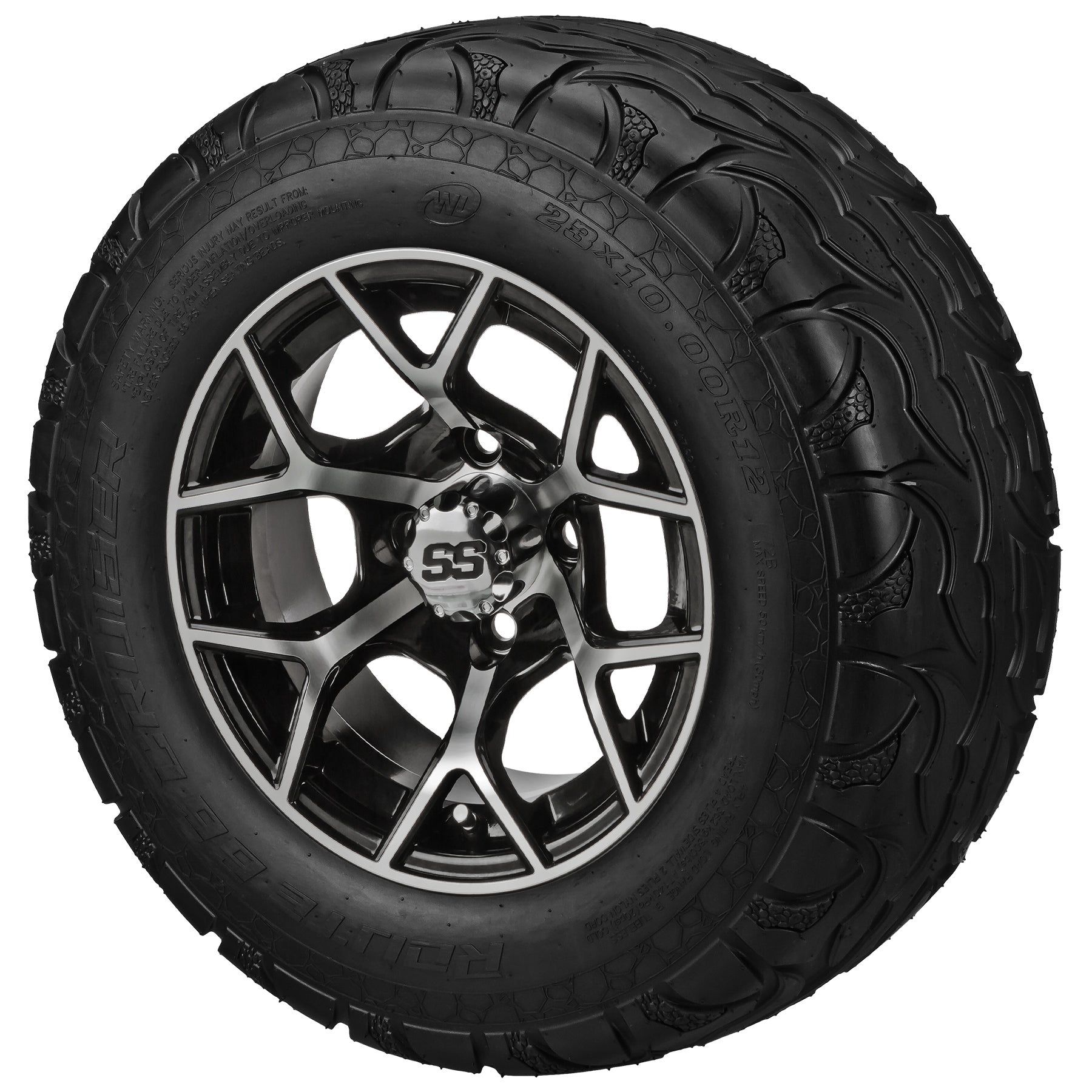 LSI 12' Ninja Black & Machined Wheel and Lifted Tire Combo