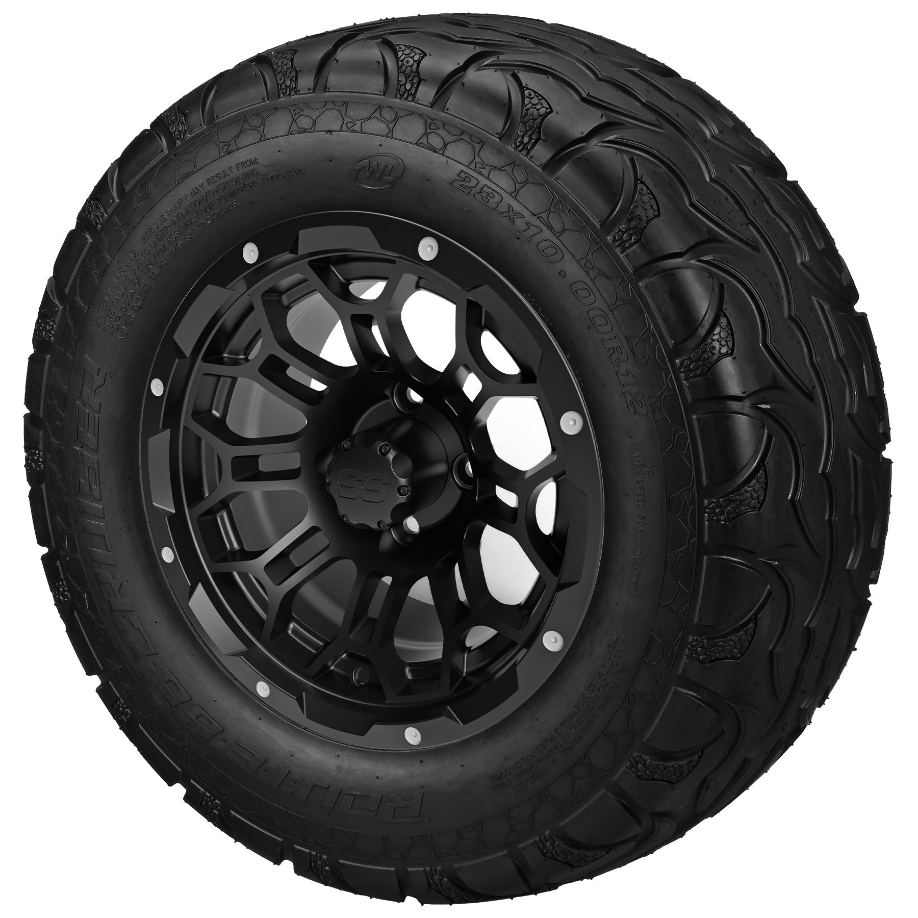 LSI 12' Hercules Gloss Black Wheel and Lifted Tire Combo