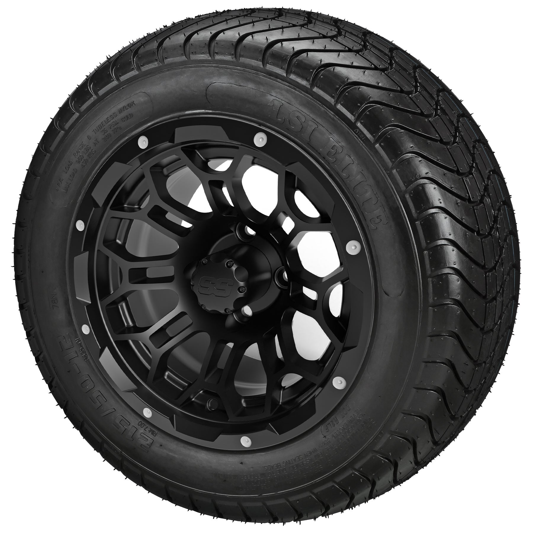 LSI 12' Hercules Gloss Black Wheel and Low Profile Tire Combo