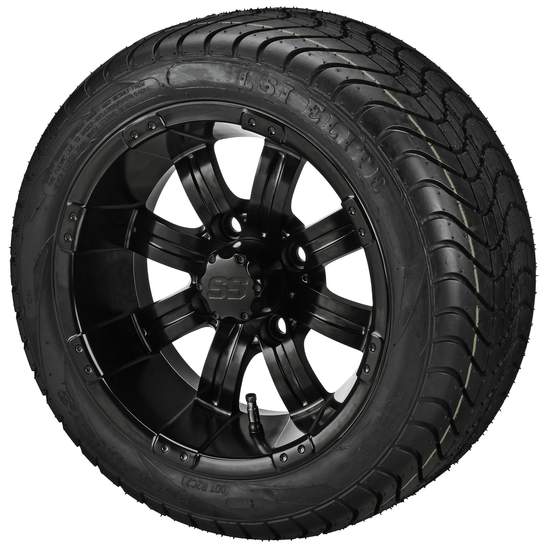 LSI 12' Casino Matte Black Wheel and Low Profile Tire Combo