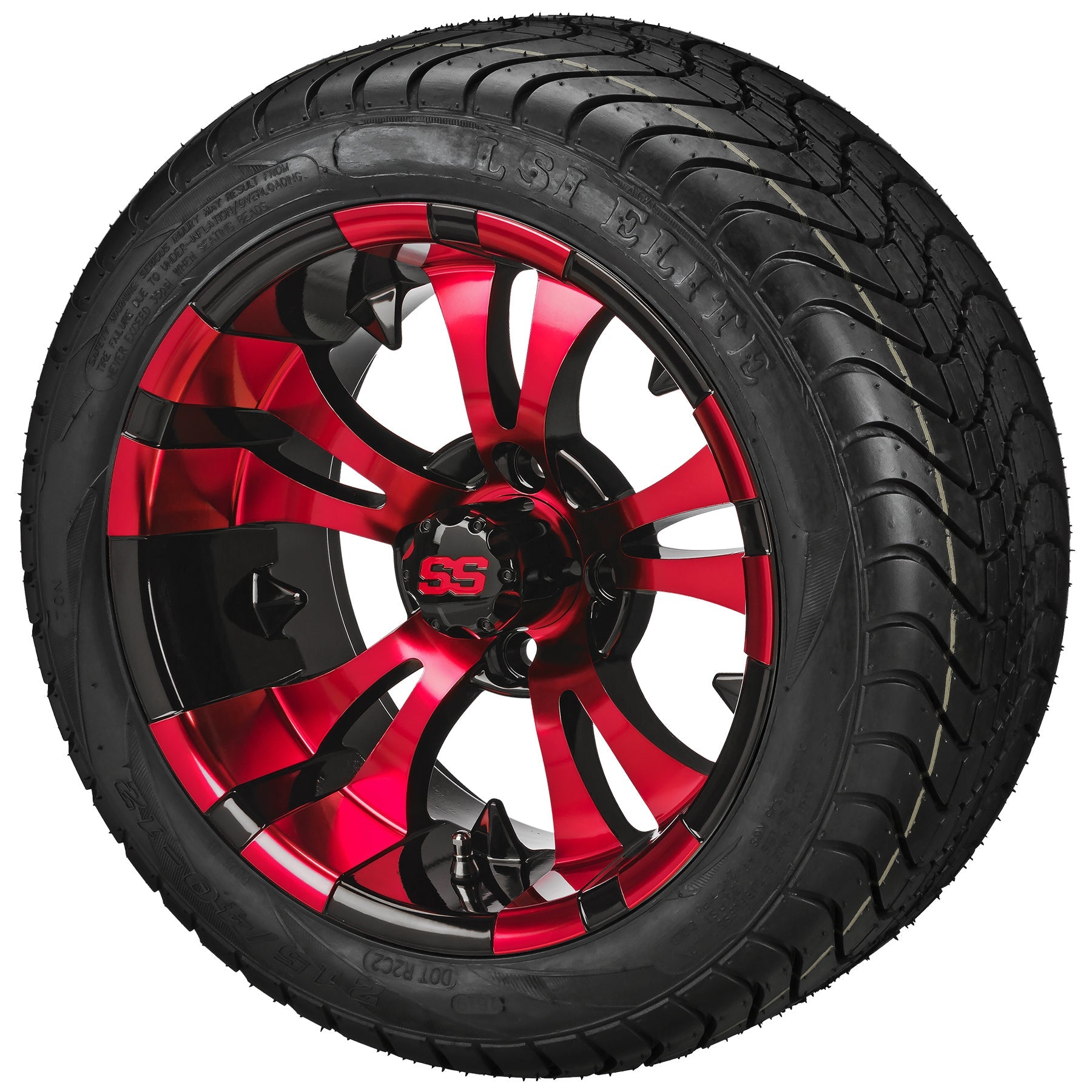 LSI 12' Warlock Black & Red Wheel and Low Profile Tire Combo