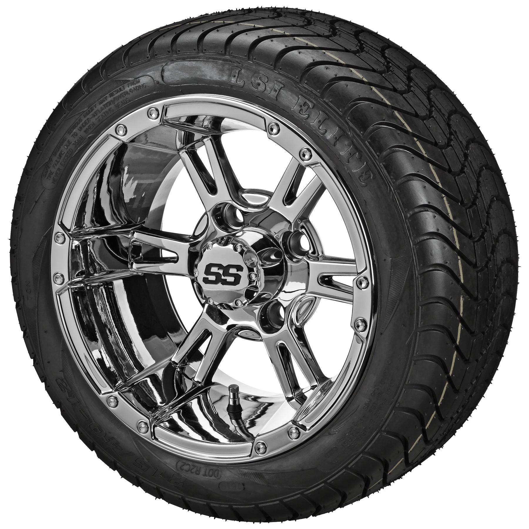 LSI 12' Raptor Mirror Wheel and Low Profile Tire Combo