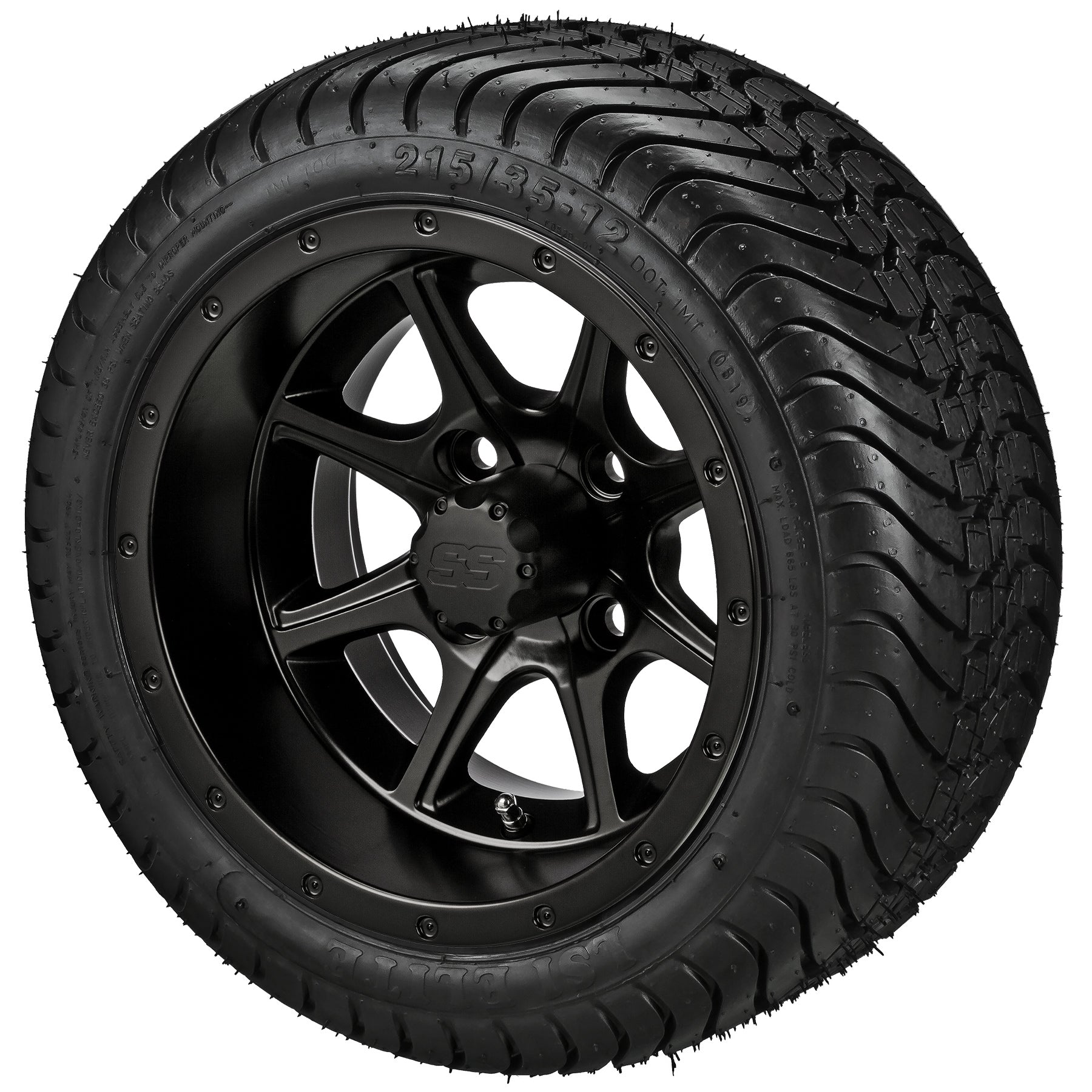 LSI 12' Azusa Matte Black Wheel and Low Profile Tire Combo