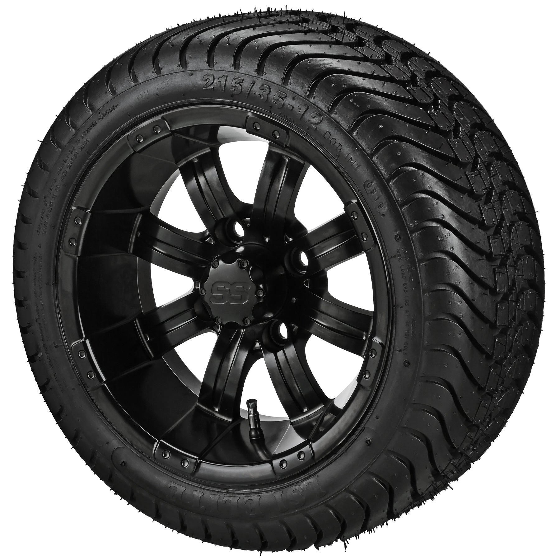 LSI 12' Casino Matte Black Wheel and Low Profile Tire Combo