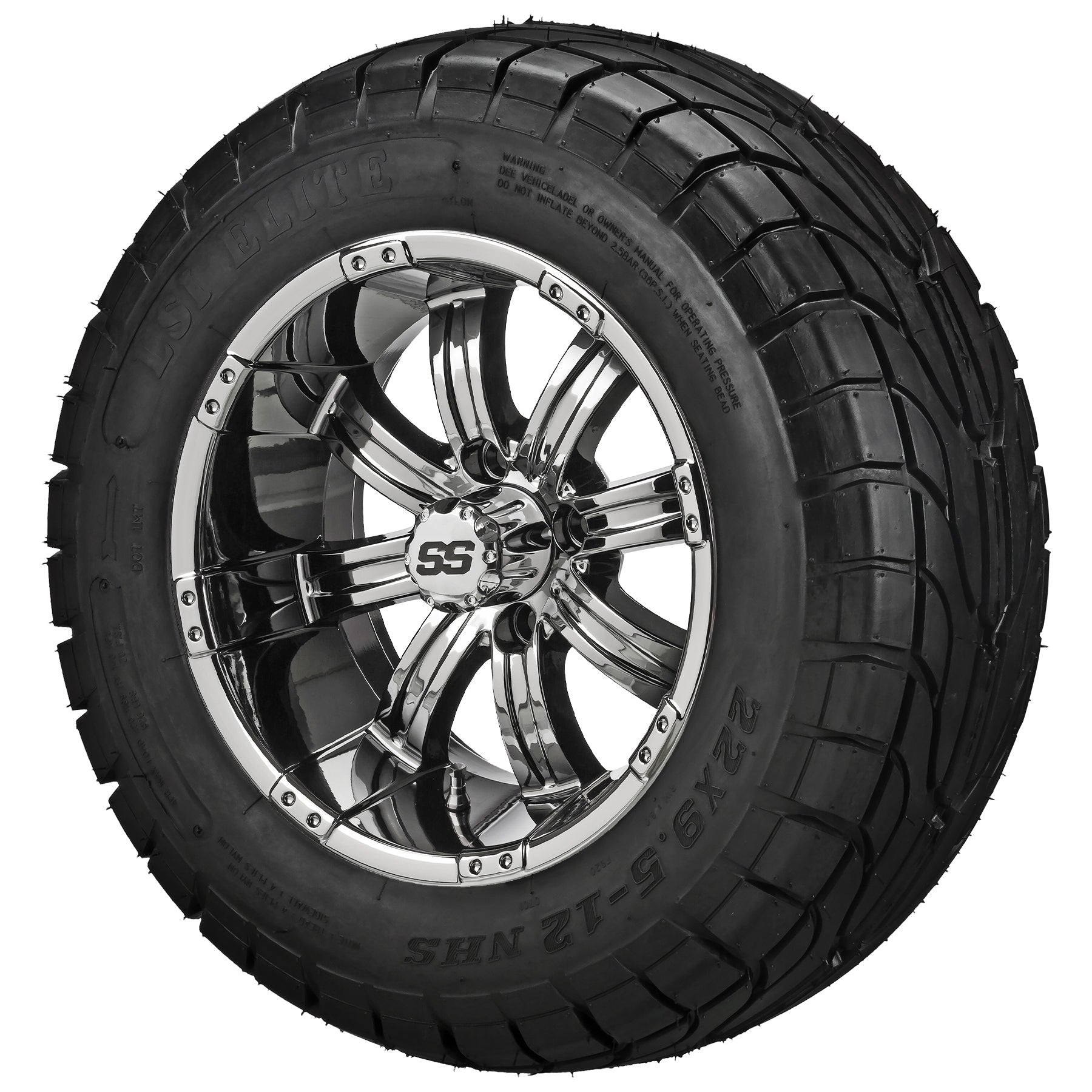 LSI 12' Casino Mirror Wheel and Low Profile Tire Combo