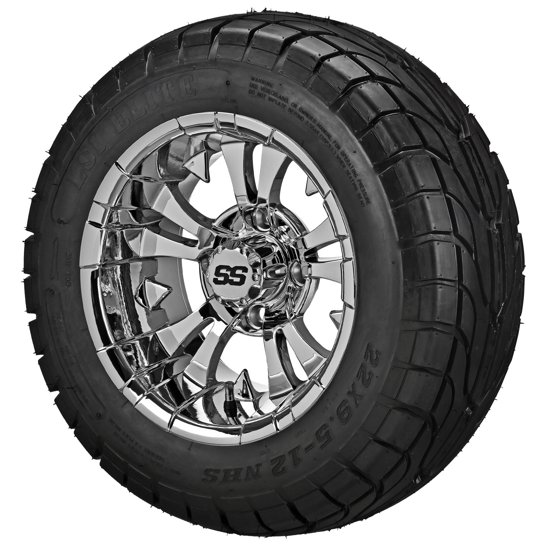 LSI 12' Warlock Mirror Wheel and Low Profile Tire Combo