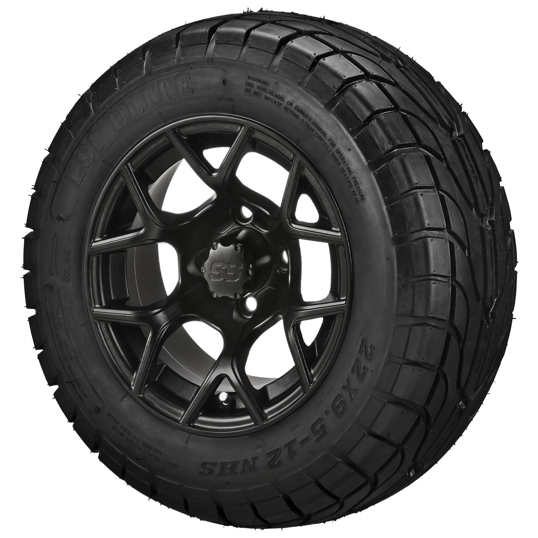 LSI 12' Ninja Matte Black Wheel and Low Profile Tire Combo