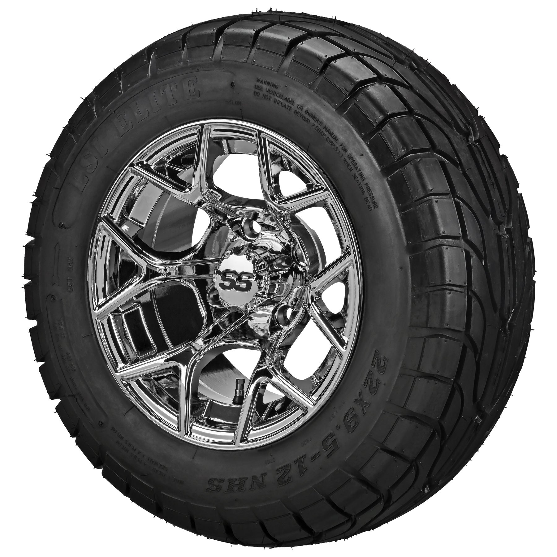 LSI 12' Ninja Mirror Wheel and Low Profile Tire Combo
