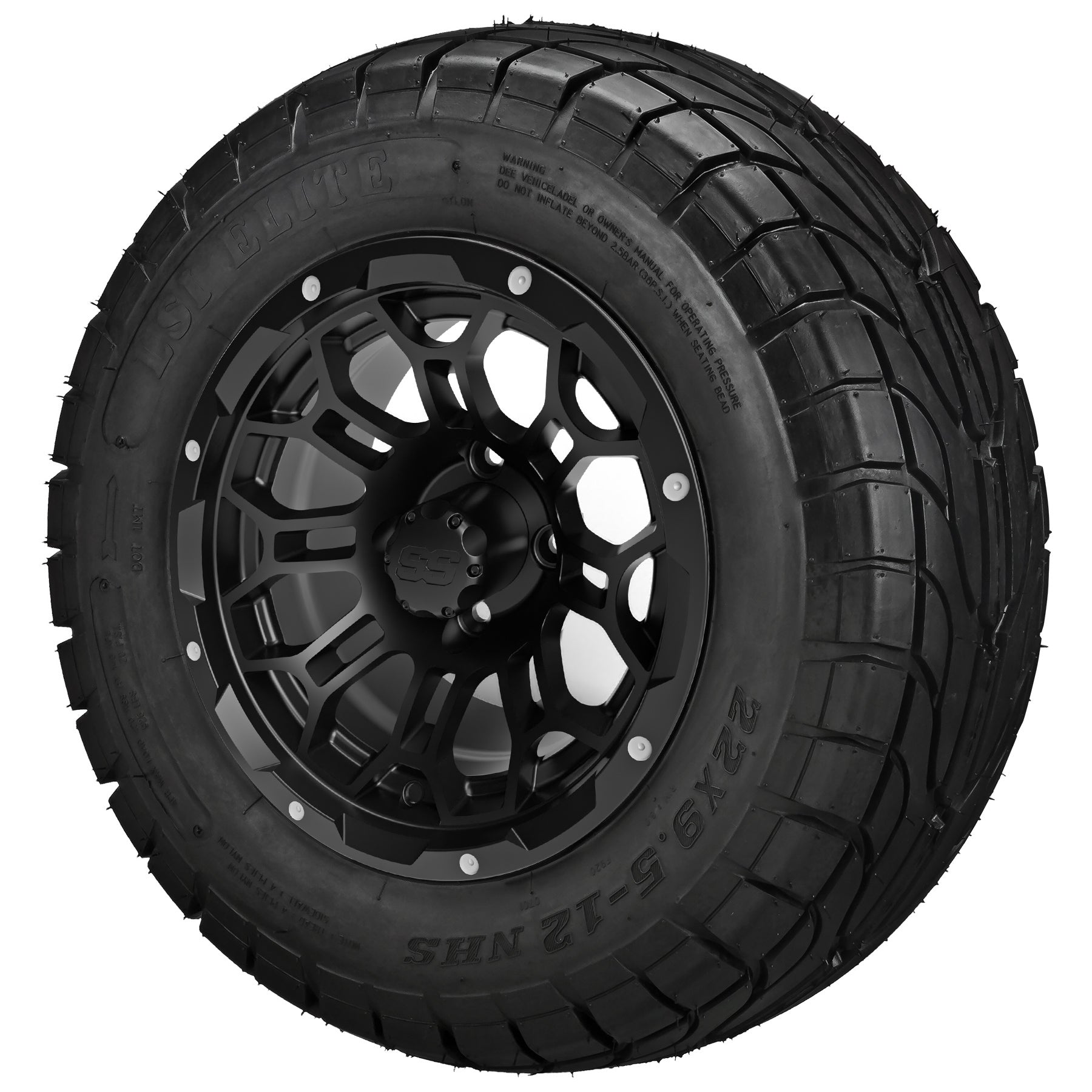 LSI 12' Hercules Gloss Black Wheel and Low Profile Tire Combo