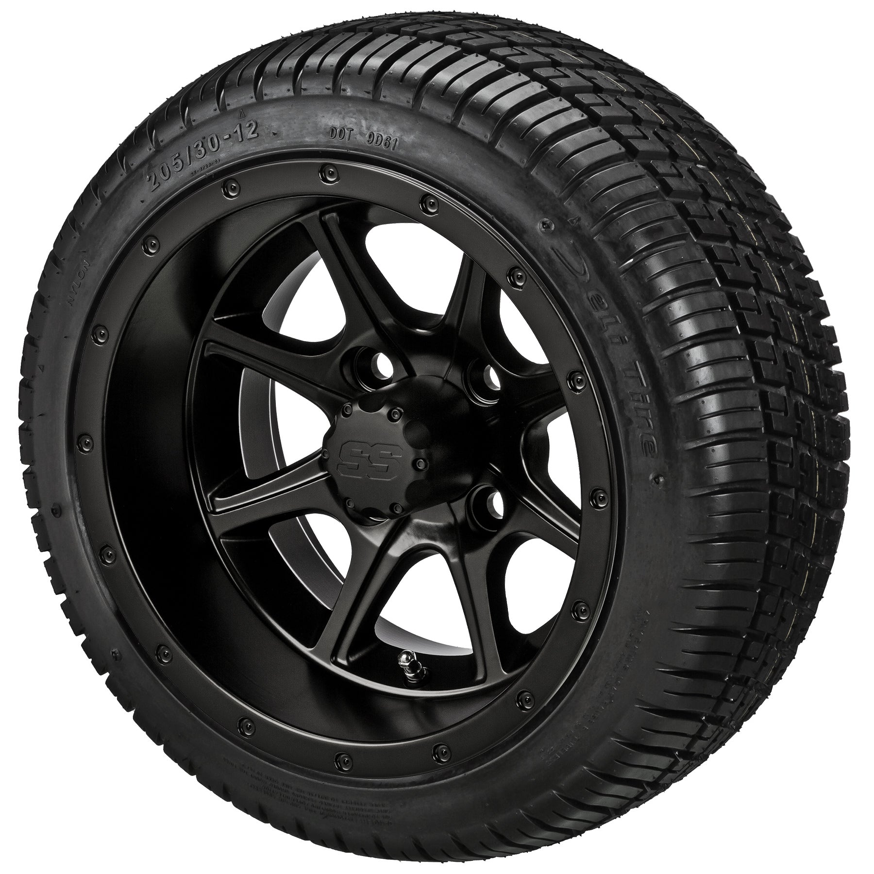 LSI 12' Azusa Matte Black Wheel and Low Profile Tire Combo