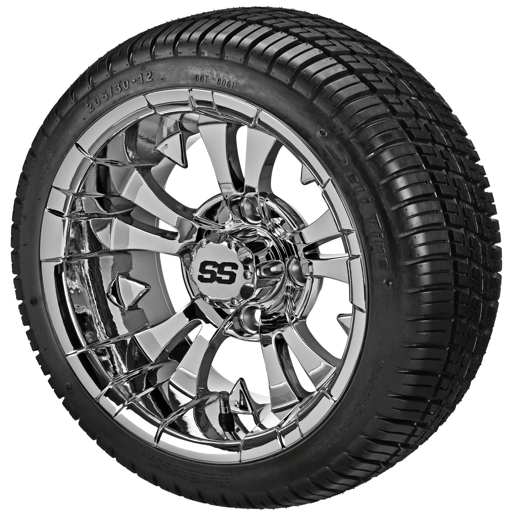 LSI 12' Warlock Mirror Wheel and Low Profile Tire Combo