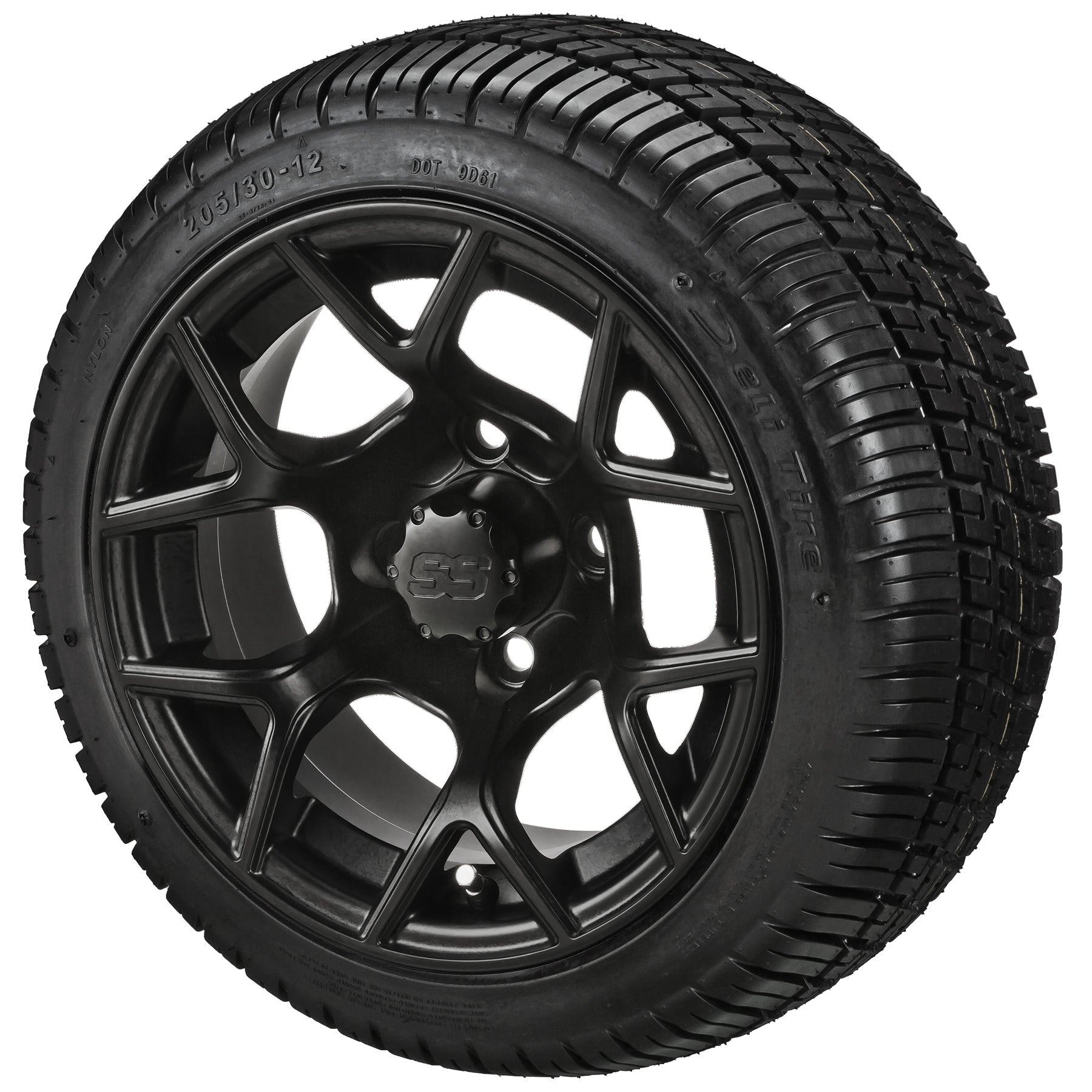 LSI 12' Ninja Matte Black Wheel and Low Profile Tire Combo