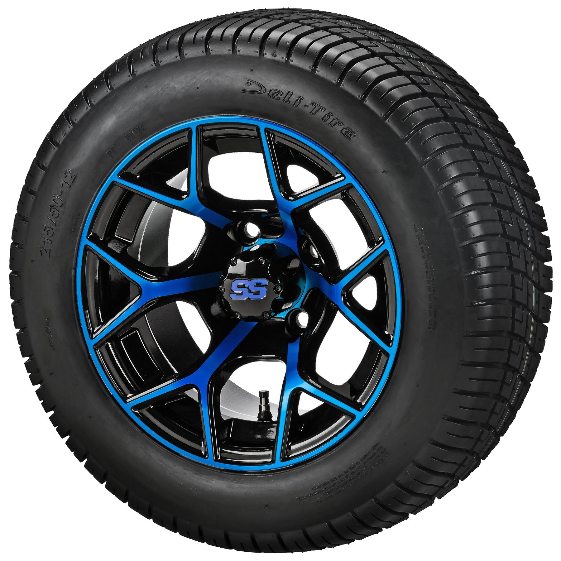 LSI 12' Ninja Black & Blue Wheel and Low Profile Tire Combo