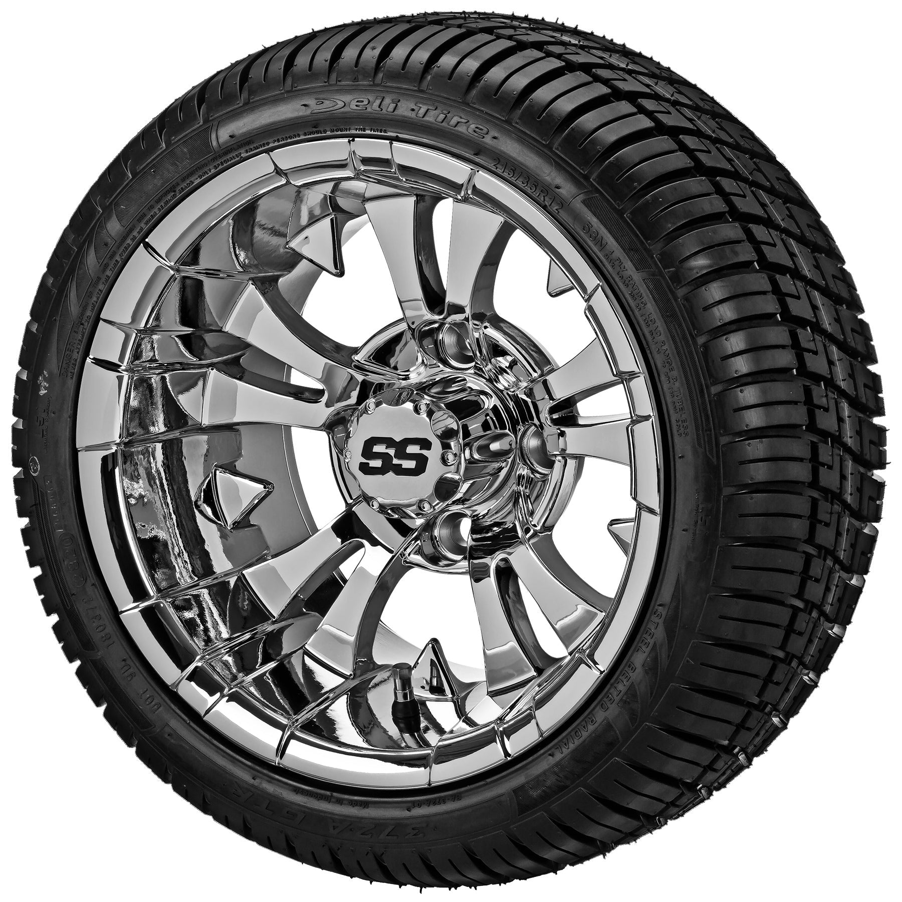 LSI 12' Warlock Mirror Wheel and Low Profile Tire Combo