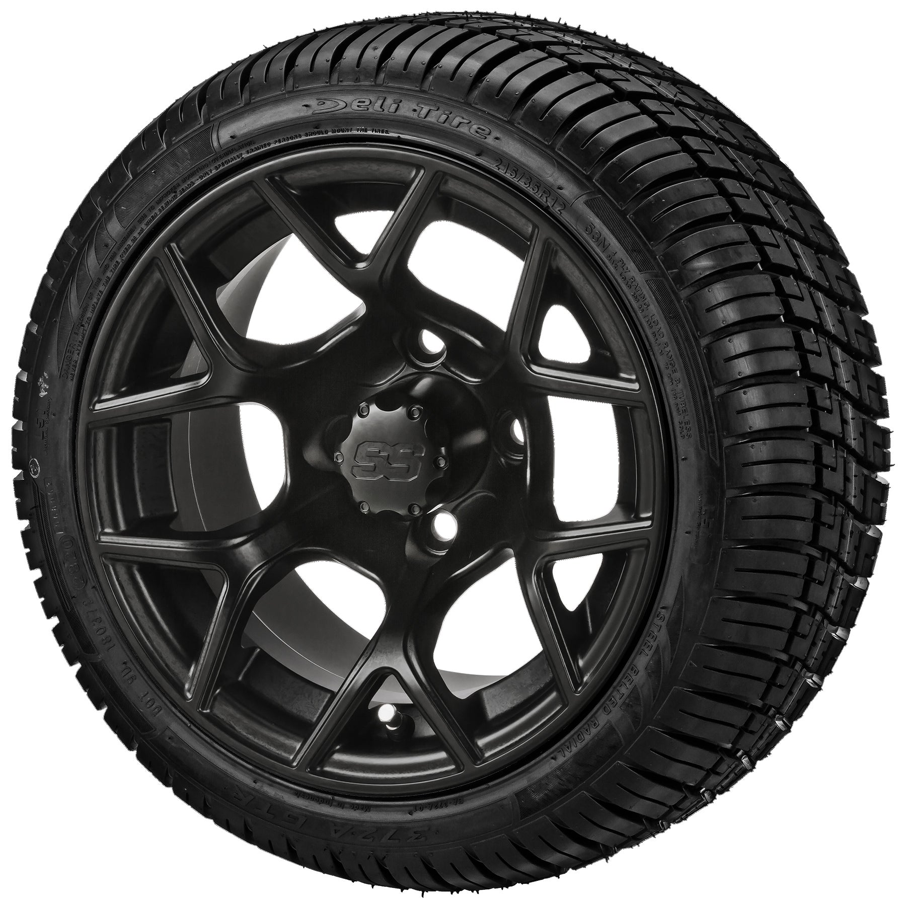 LSI 12' Ninja Matte Black Wheel and Low Profile Tire Combo