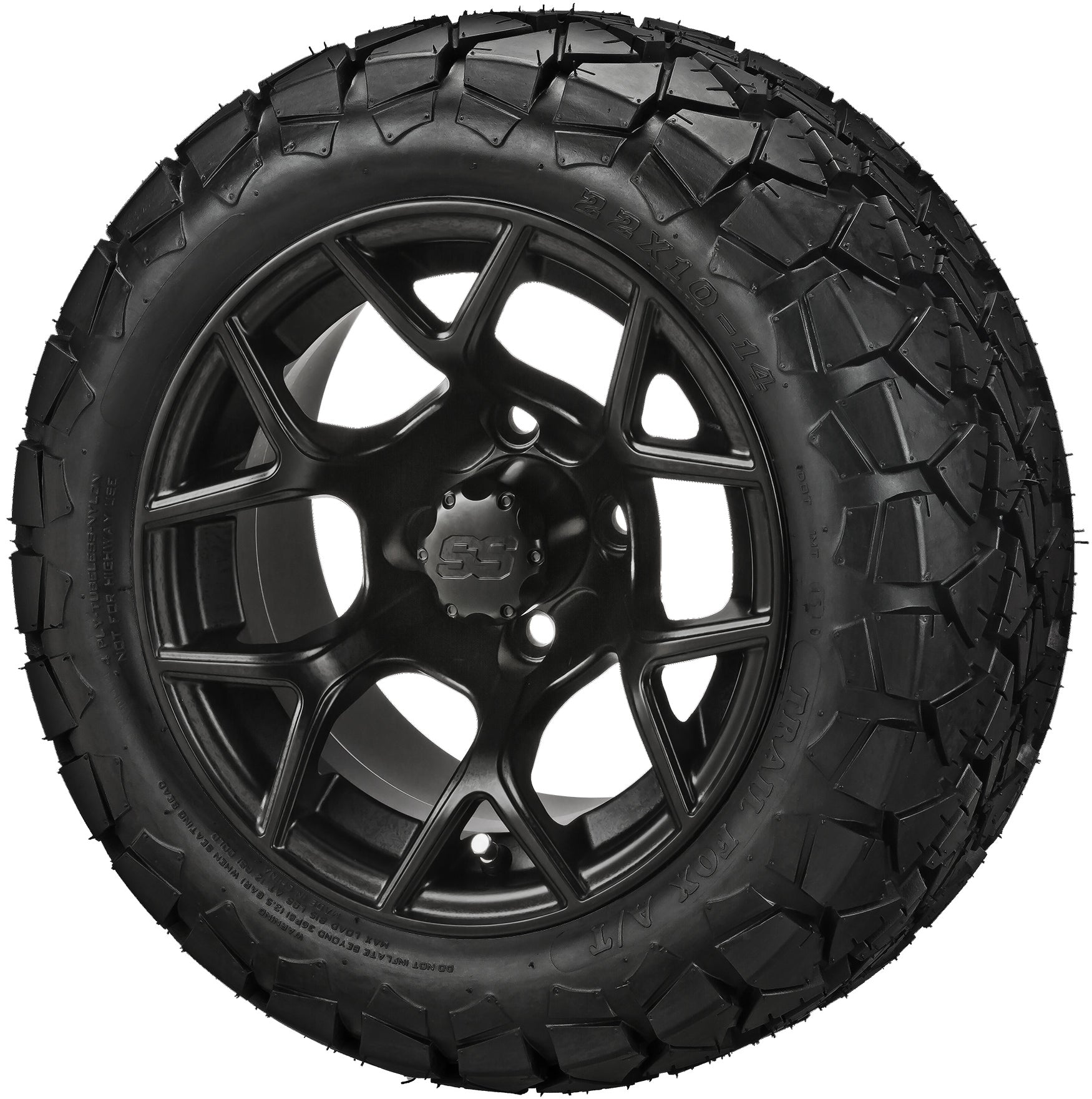 LSI 14' Ninja Matte Black Wheel and Lifted Tire Combo