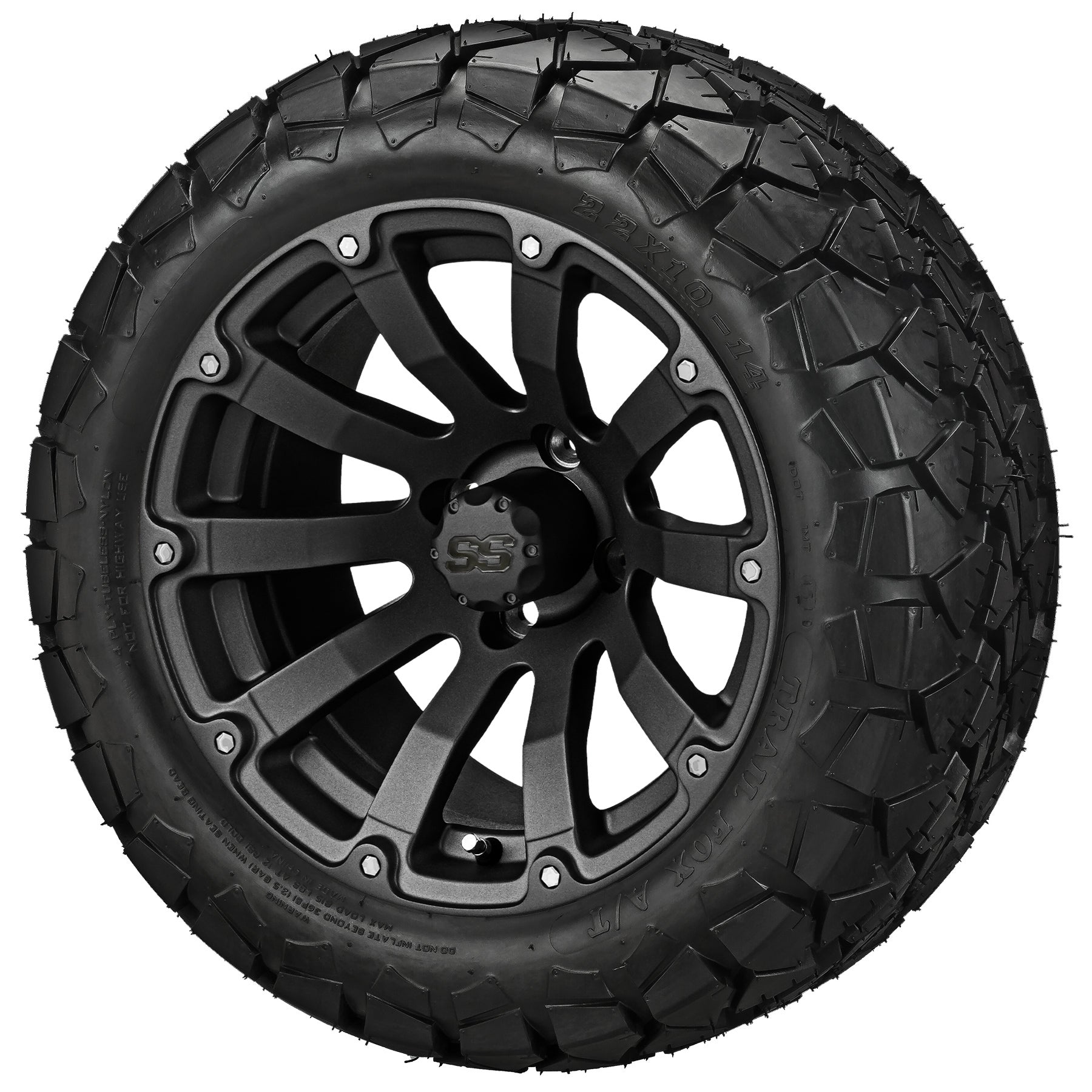 LSI 14' Beast Matte Black Wheel and Lifted Tire Combo