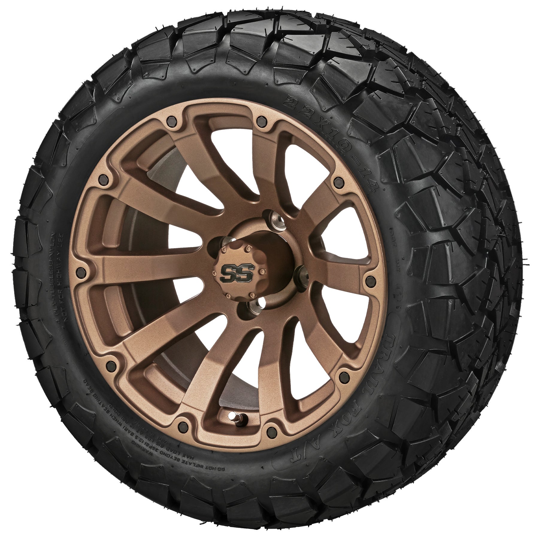 LSI 14' Beast Matte Bronze Wheel and Lifted Tire Combo