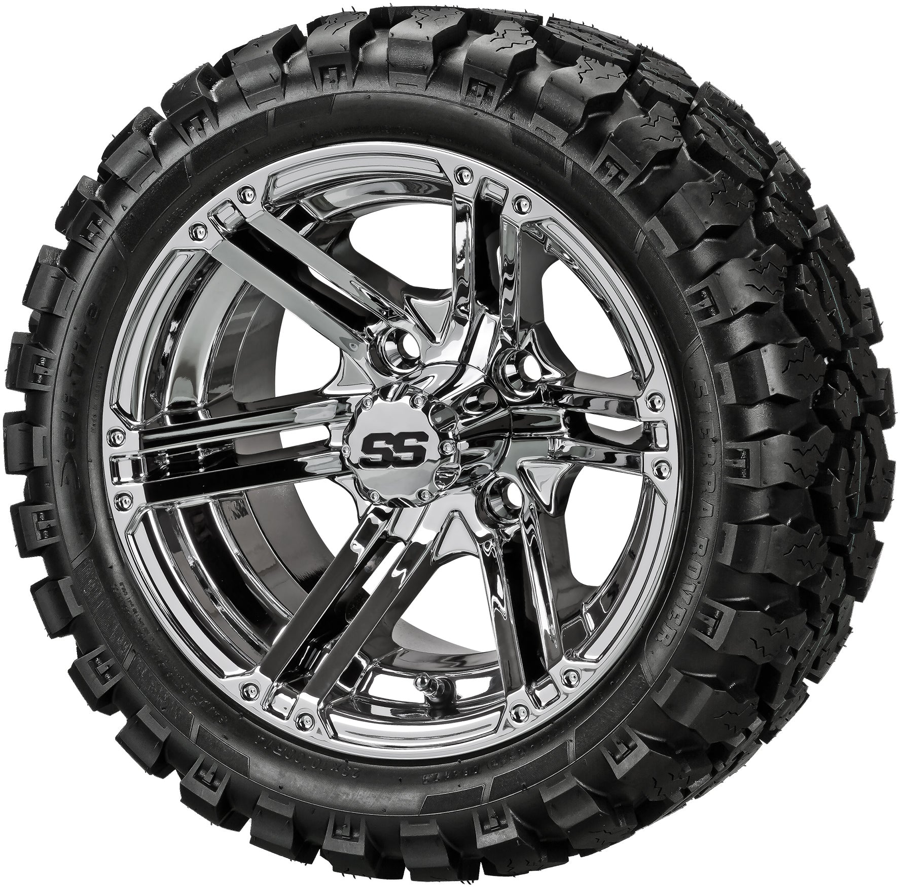 LSI 14' Yukon Mirror Wheel and Lifted Tire Combo